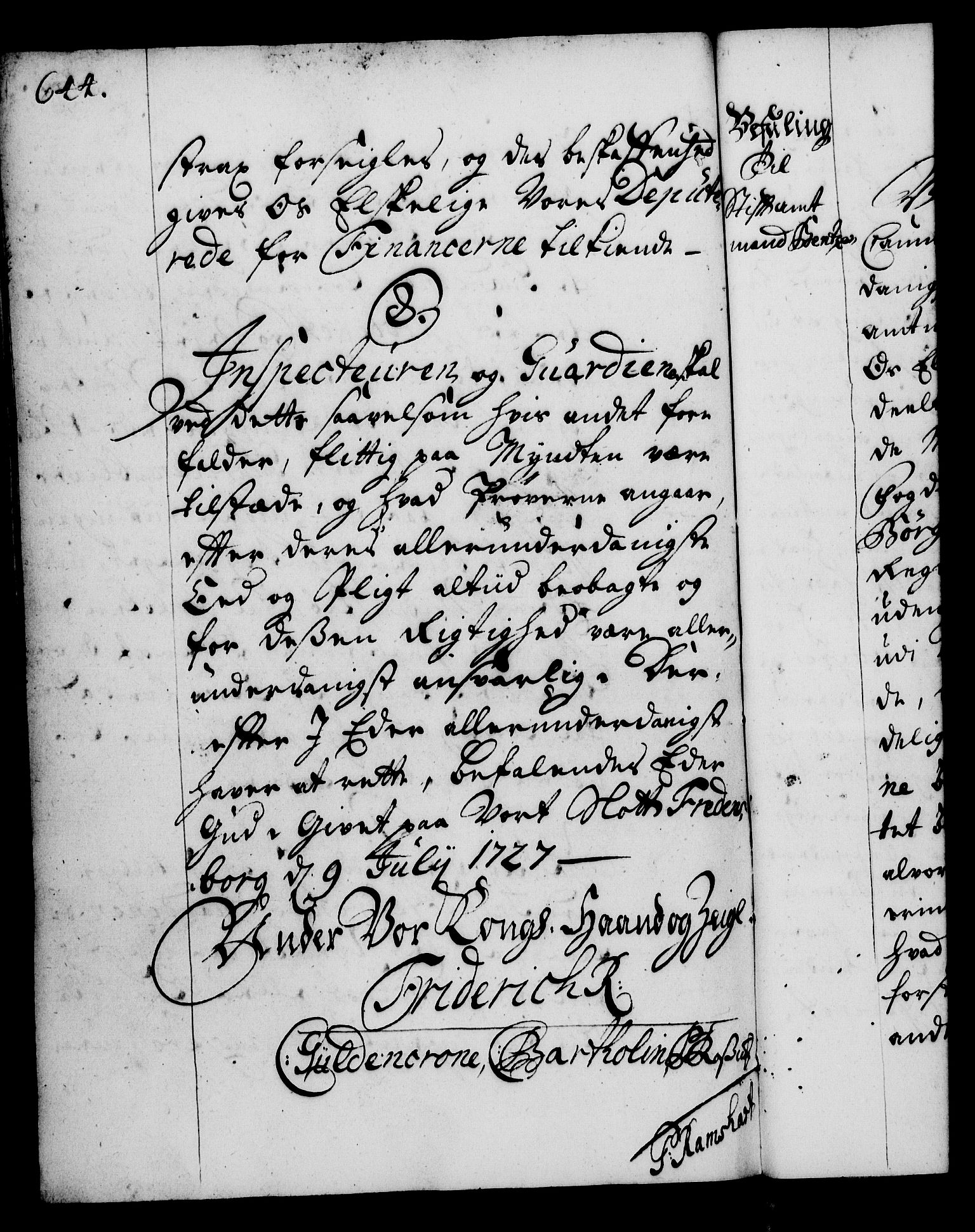 Rentekammeret, Kammerkanselliet, AV/RA-EA-3111/G/Gg/Gga/L0002: Norsk ekspedisjonsprotokoll med register (merket RK 53.2), 1723-1727, p. 644