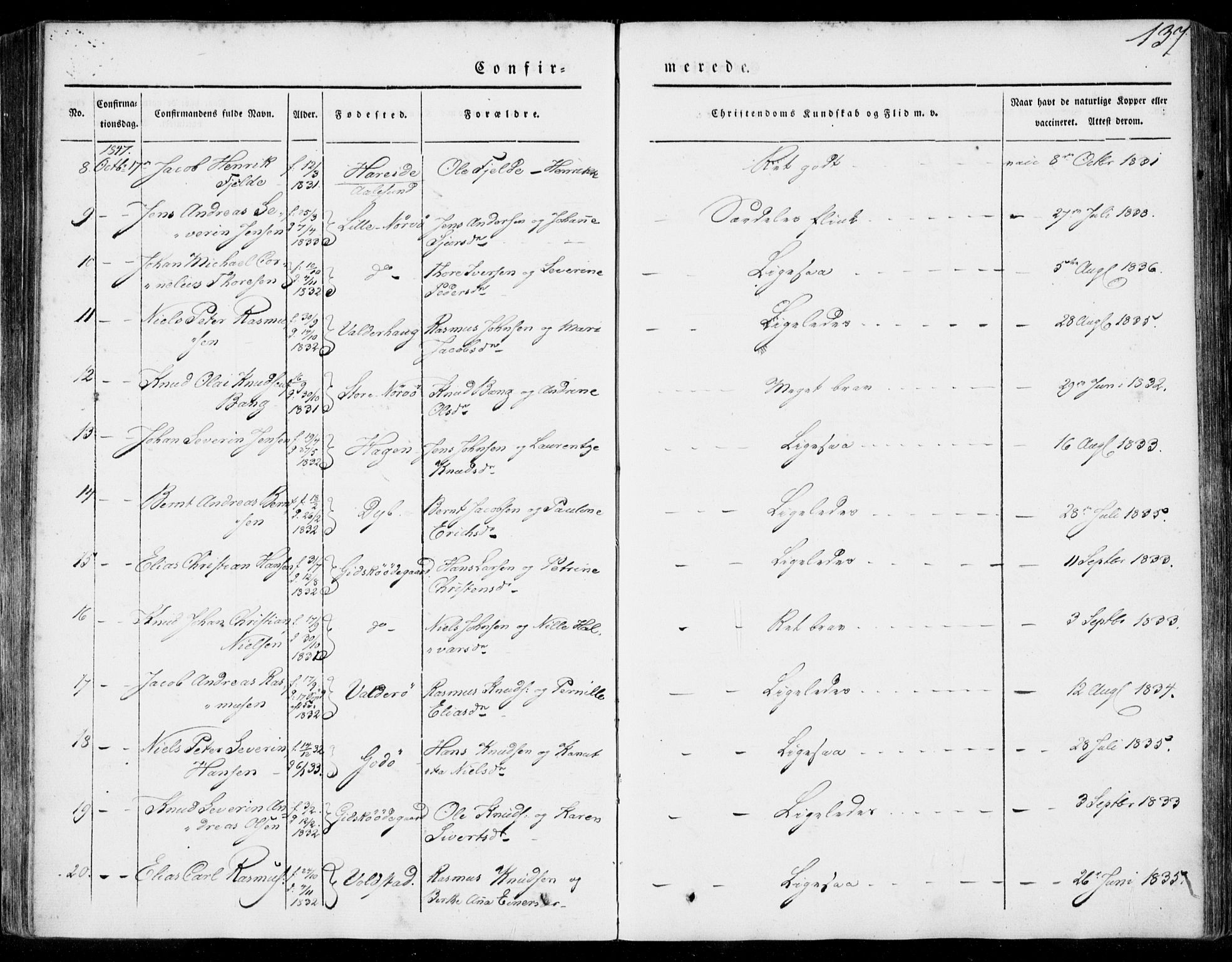 Ministerialprotokoller, klokkerbøker og fødselsregistre - Møre og Romsdal, AV/SAT-A-1454/528/L0396: Parish register (official) no. 528A07, 1839-1847, p. 137