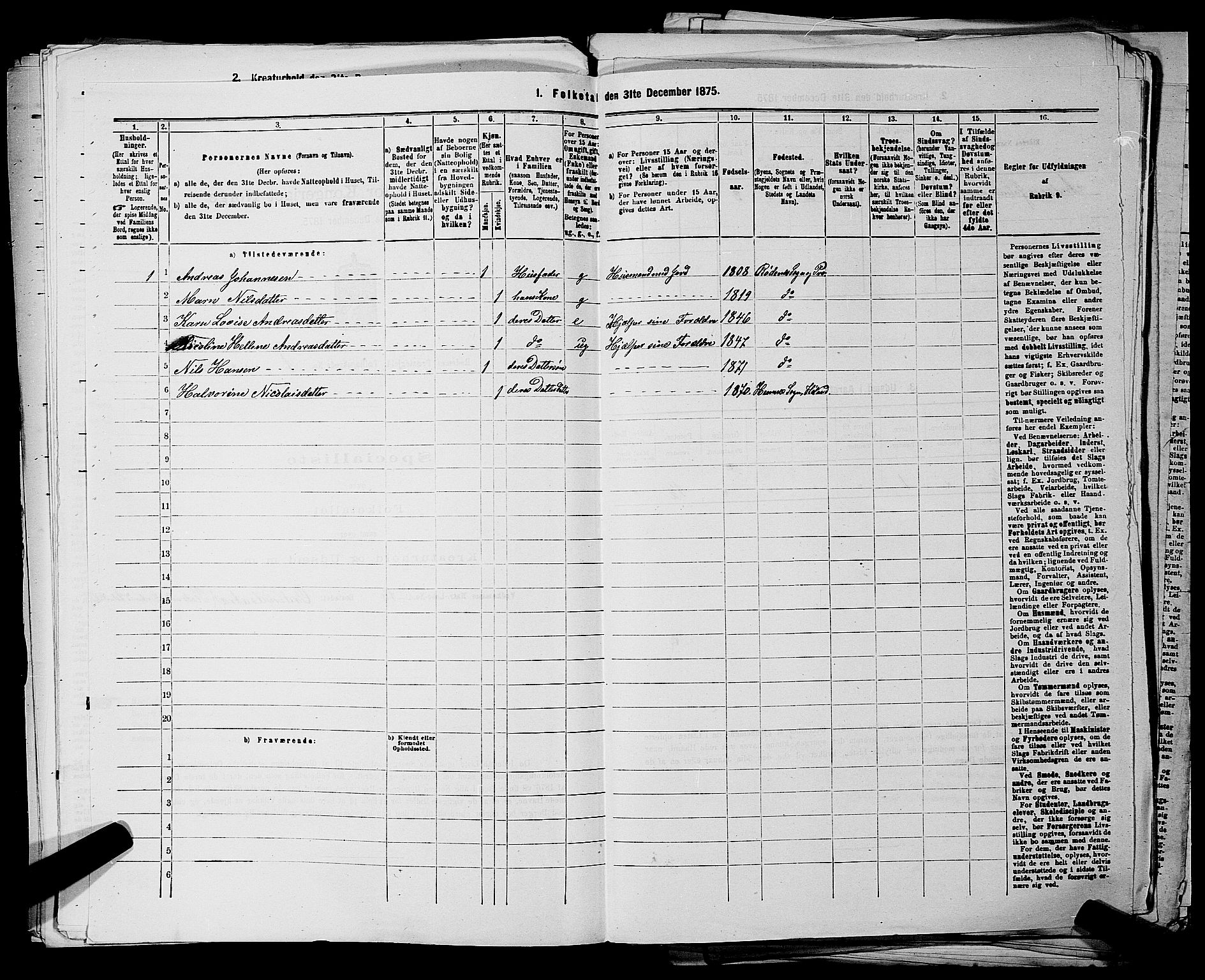 RA, 1875 census for 0120P Rødenes, 1875, p. 156