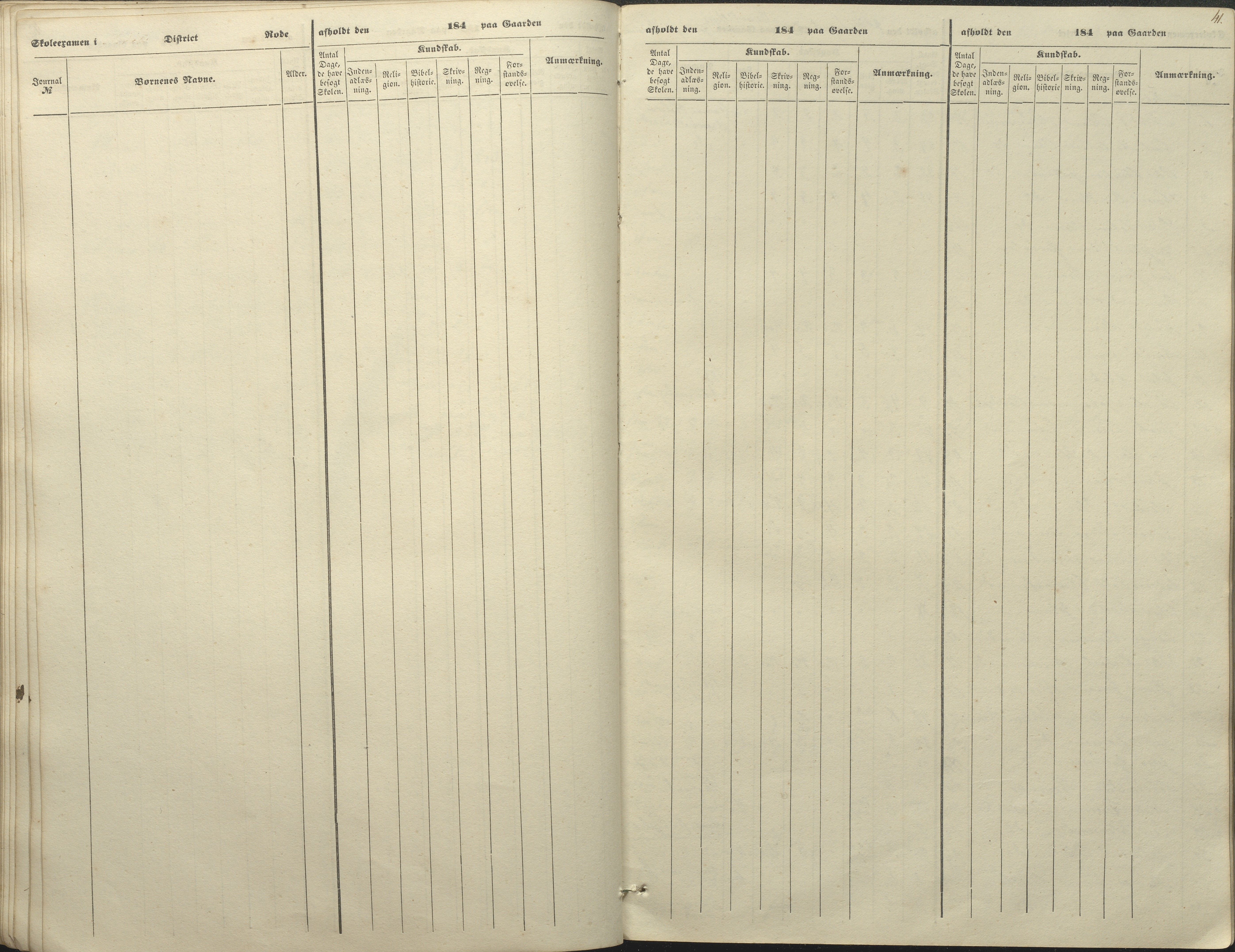 Øyestad kommune frem til 1979, AAKS/KA0920-PK/06/06A/L0046: Eksamensprotokoll, 1848-1854, p. 36