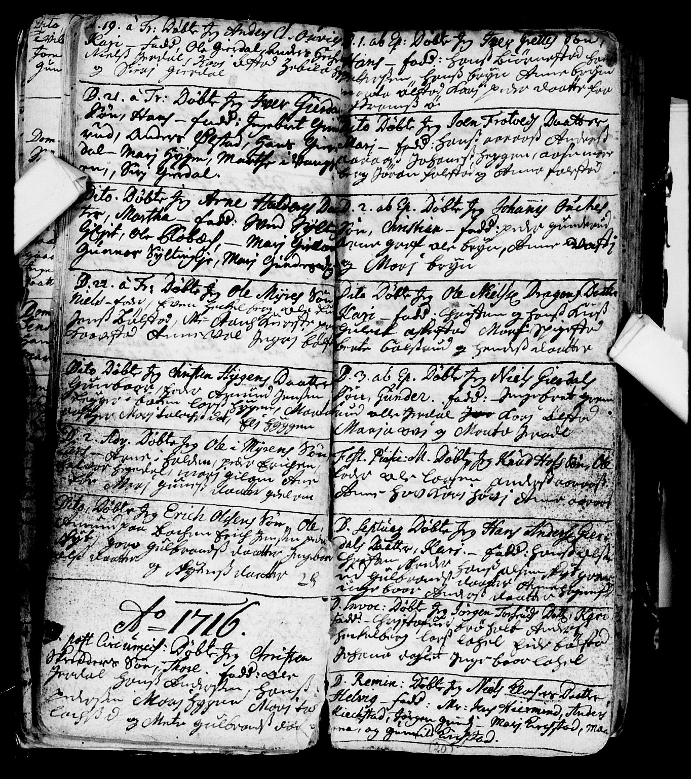 Røyken kirkebøker, SAKO/A-241/F/Fa/L0001: Parish register (official) no. 1, 1701-1730, p. 20