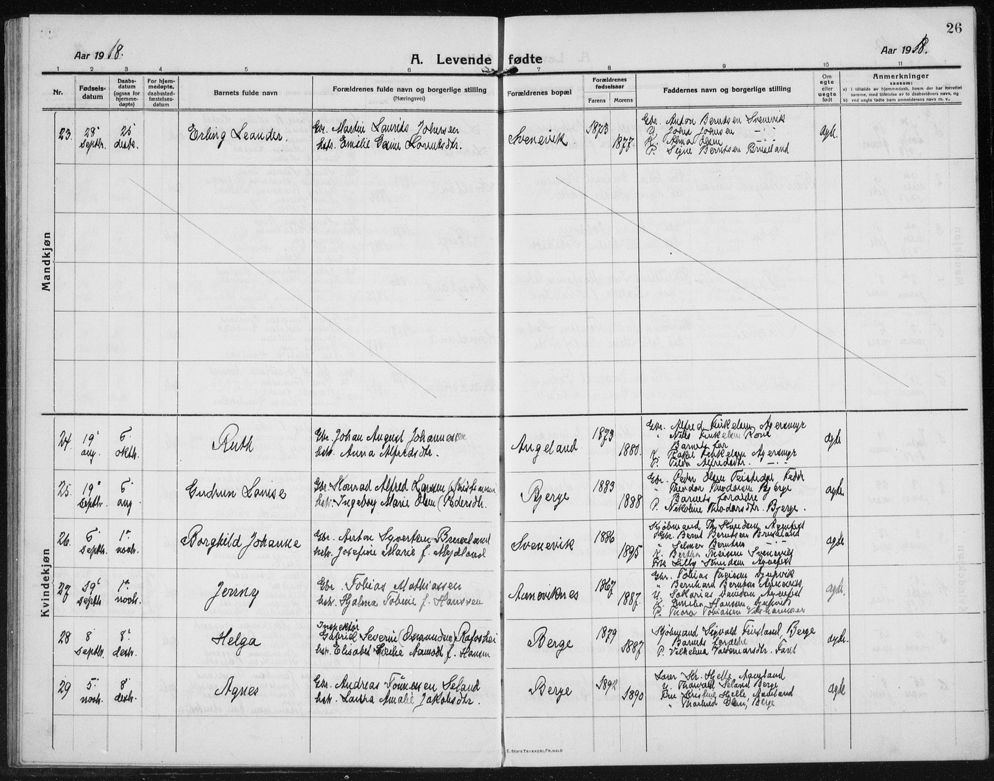 Lyngdal sokneprestkontor, AV/SAK-1111-0029/F/Fb/Fbc/L0006: Parish register (copy) no. B 6, 1914-1934, p. 26