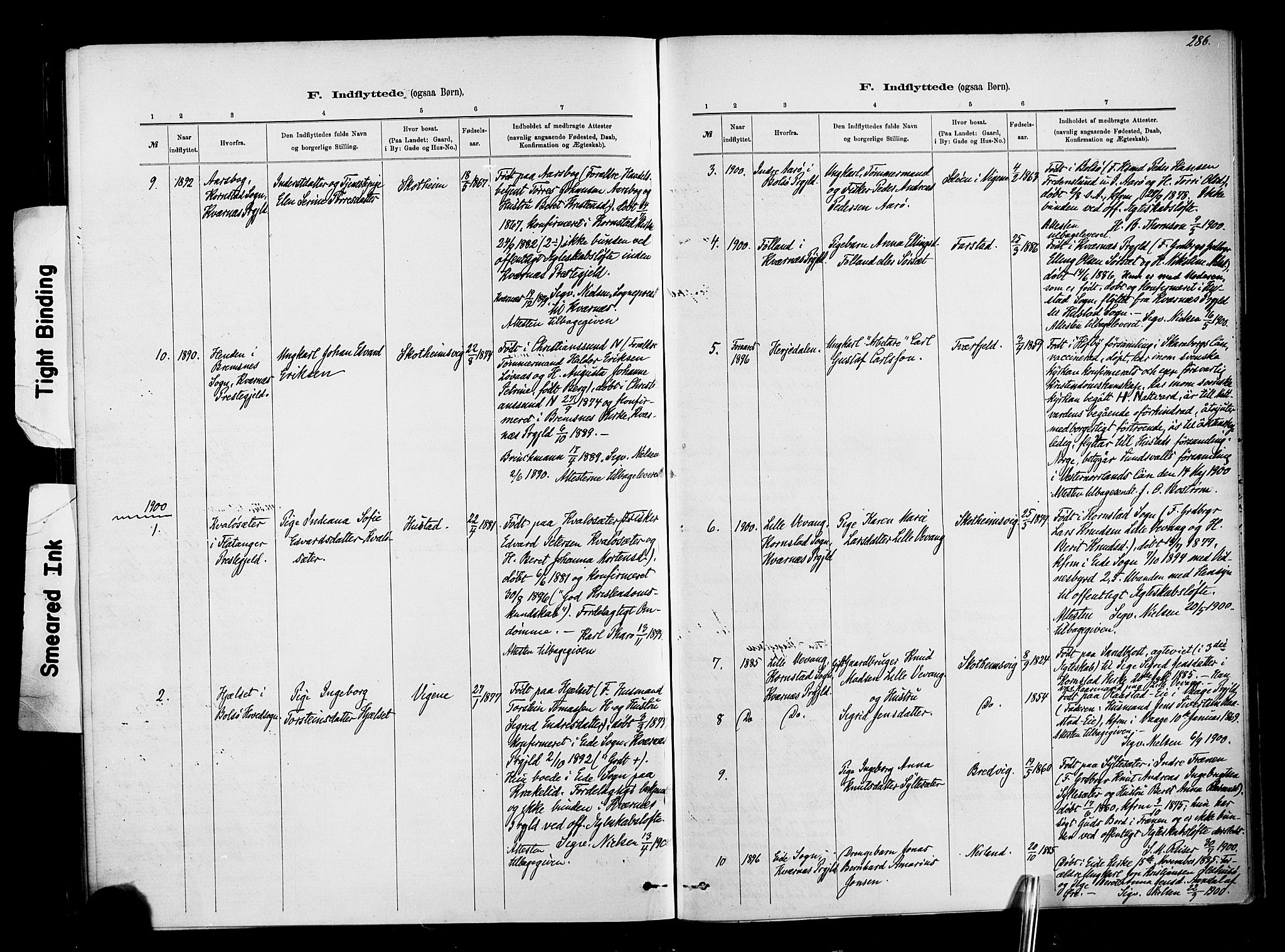 Ministerialprotokoller, klokkerbøker og fødselsregistre - Møre og Romsdal, AV/SAT-A-1454/567/L0778: Parish register (official) no. 567A01, 1881-1903, p. 286