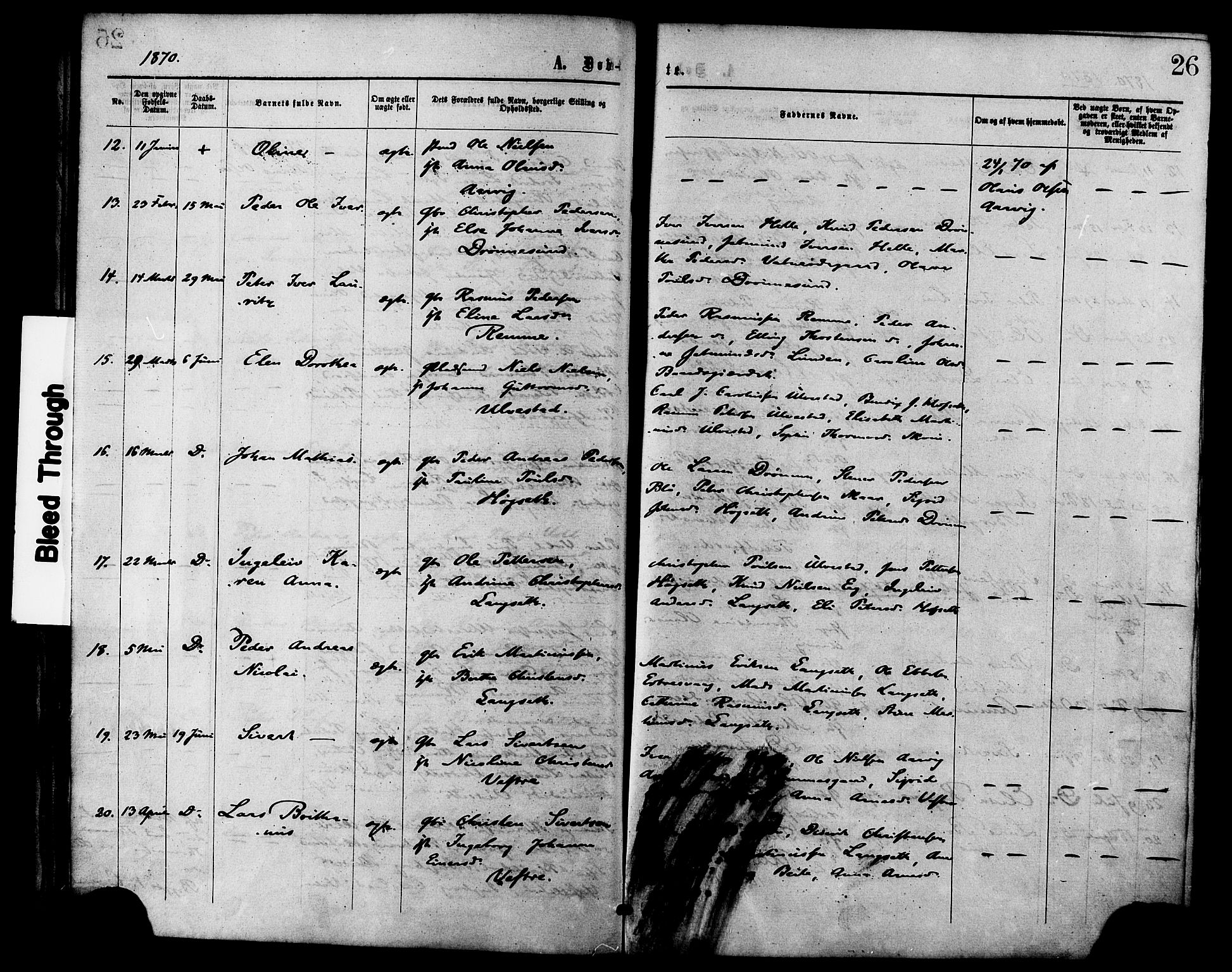 Ministerialprotokoller, klokkerbøker og fødselsregistre - Møre og Romsdal, AV/SAT-A-1454/525/L0373: Parish register (official) no. 525A03, 1864-1879, p. 26