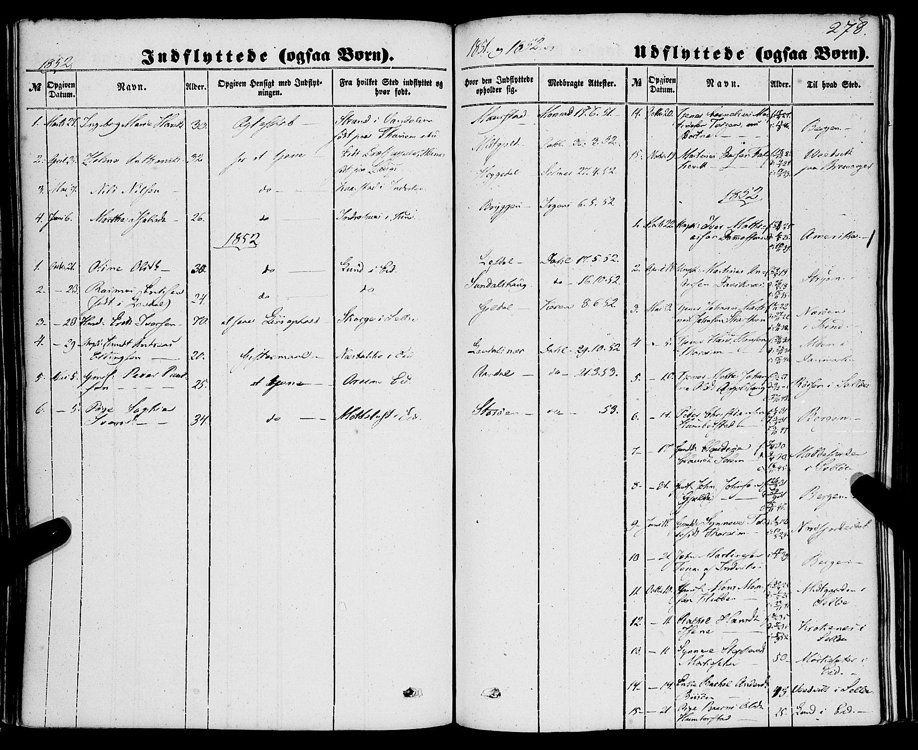 Davik sokneprestembete, SAB/A-79701/H/Haa/Haaa/L0005: Parish register (official) no. A 5, 1850-1866, p. 278
