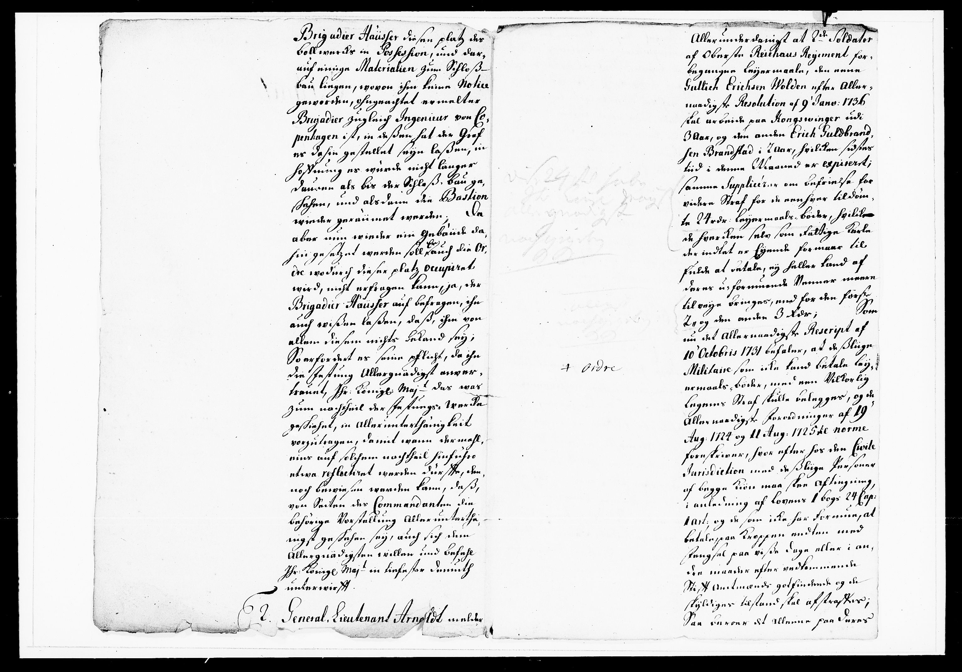 Krigskollegiet, Krigskancelliet, DRA/A-0006/-/1143-1150: Refererede sager, 1738, p. 3