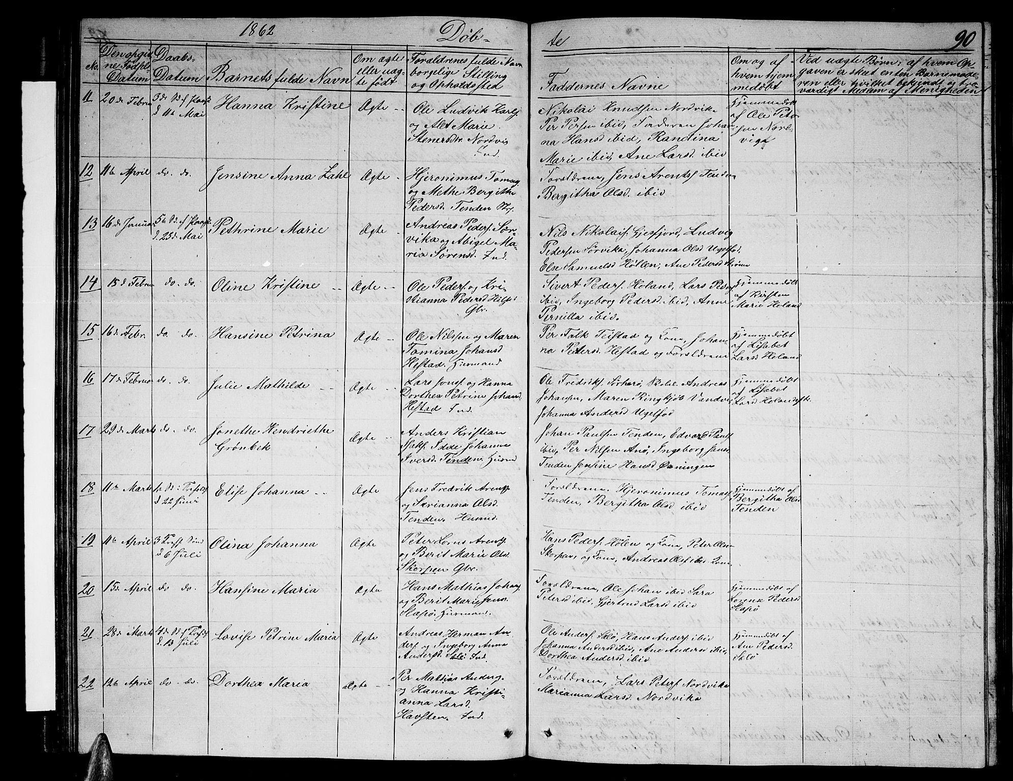 Ministerialprotokoller, klokkerbøker og fødselsregistre - Nordland, SAT/A-1459/834/L0512: Parish register (copy) no. 834C03, 1862-1877, p. 90