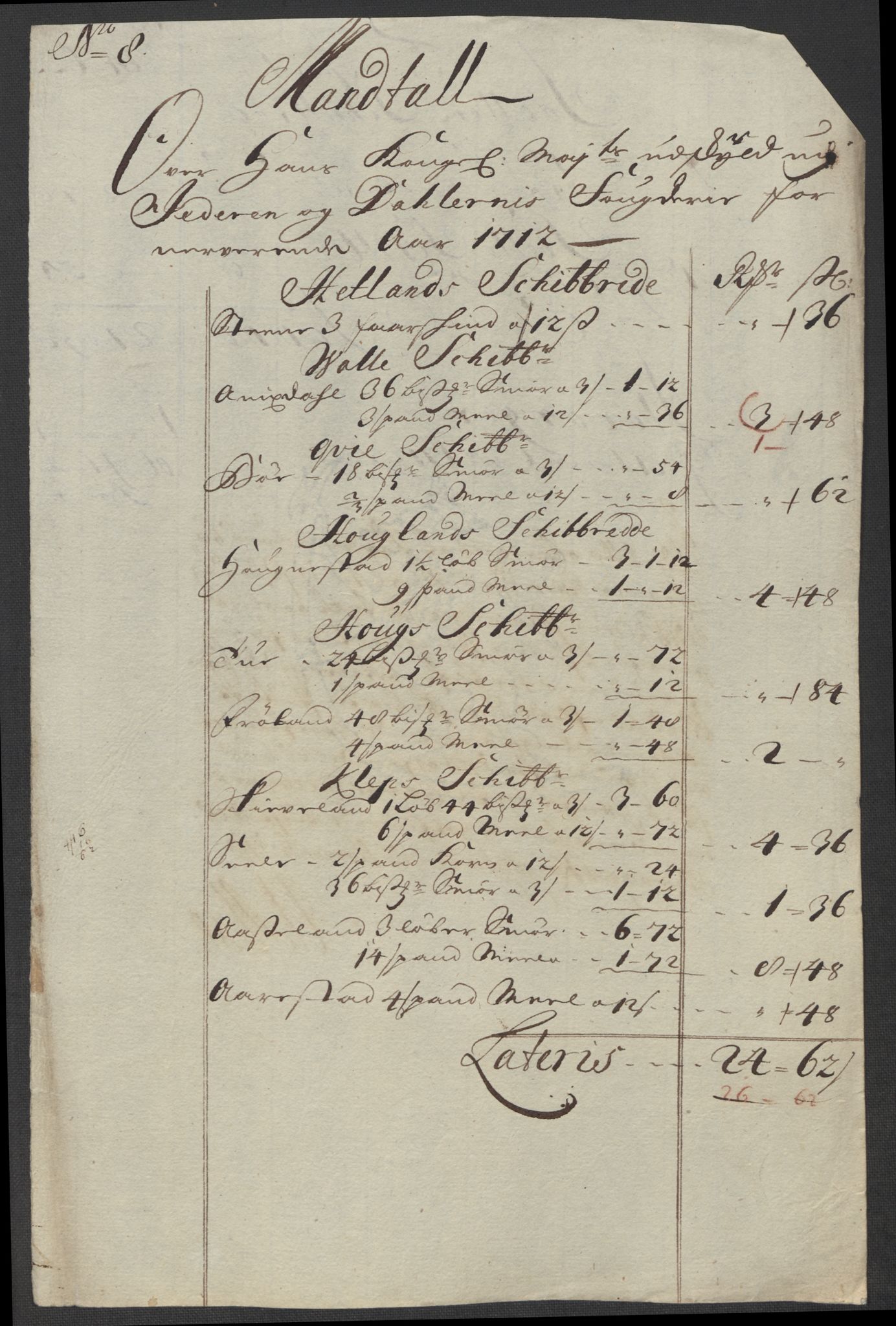 Rentekammeret inntil 1814, Reviderte regnskaper, Fogderegnskap, RA/EA-4092/R46/L2737: Fogderegnskap Jæren og Dalane, 1712, p. 157