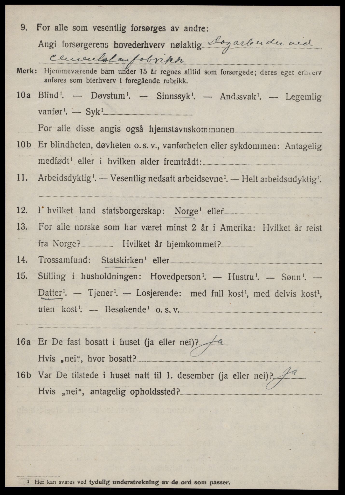 SAT, 1920 census for Grytten, 1920, p. 4087