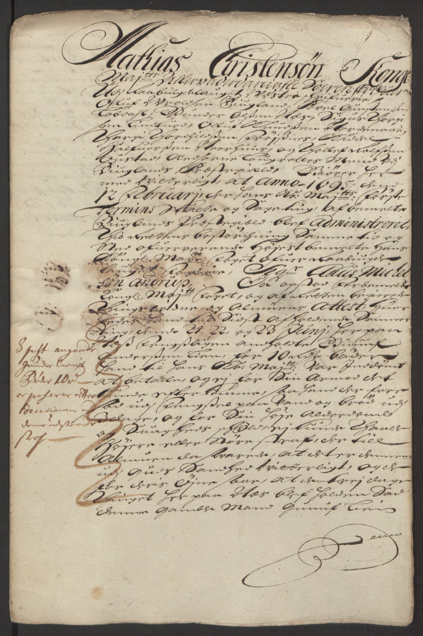 Rentekammeret inntil 1814, Reviderte regnskaper, Fogderegnskap, AV/RA-EA-4092/R40/L2444: Fogderegnskap Råbyggelag, 1693-1696, p. 184