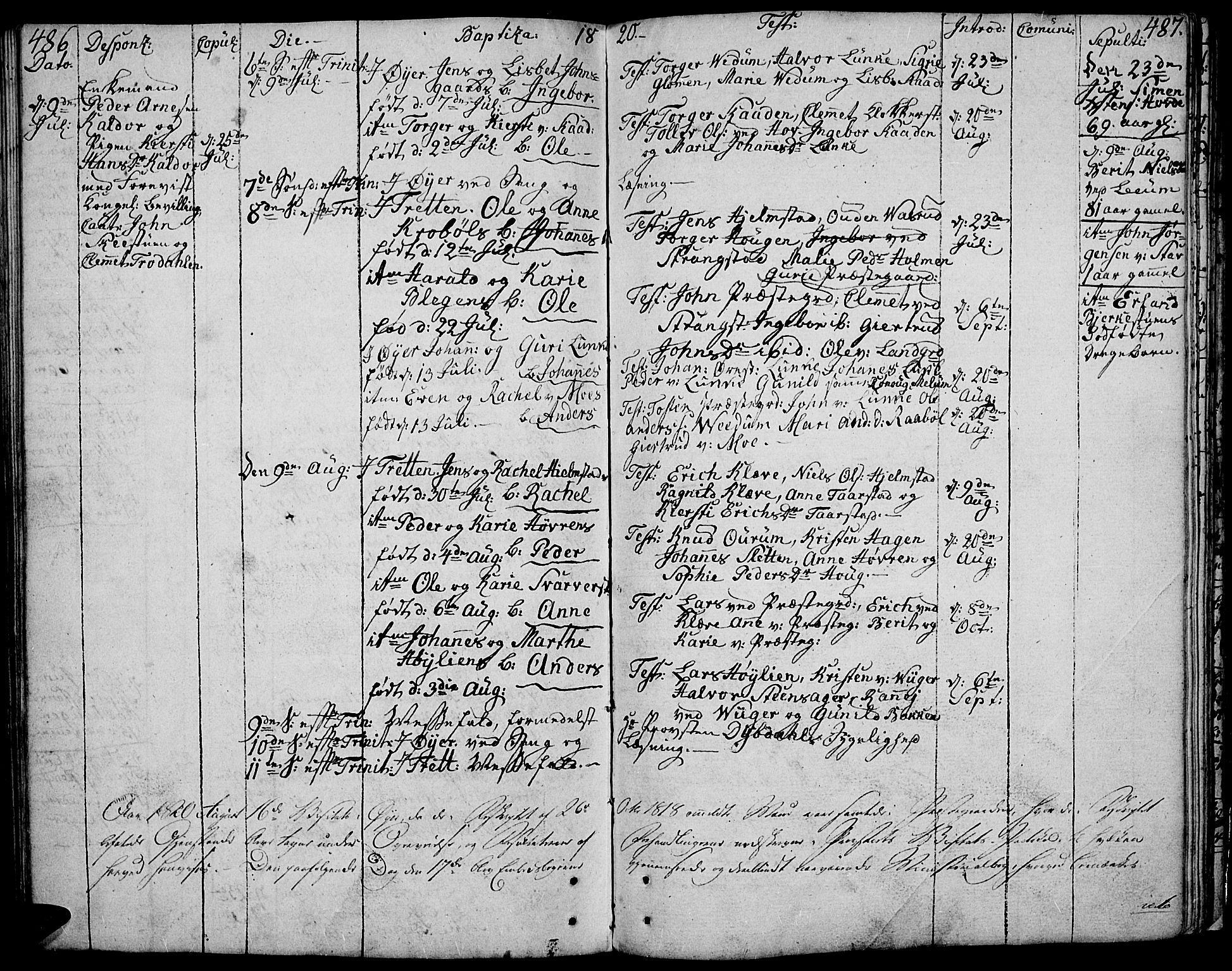 Øyer prestekontor, SAH/PREST-084/H/Ha/Haa/L0003: Parish register (official) no. 3, 1784-1824, p. 486-487