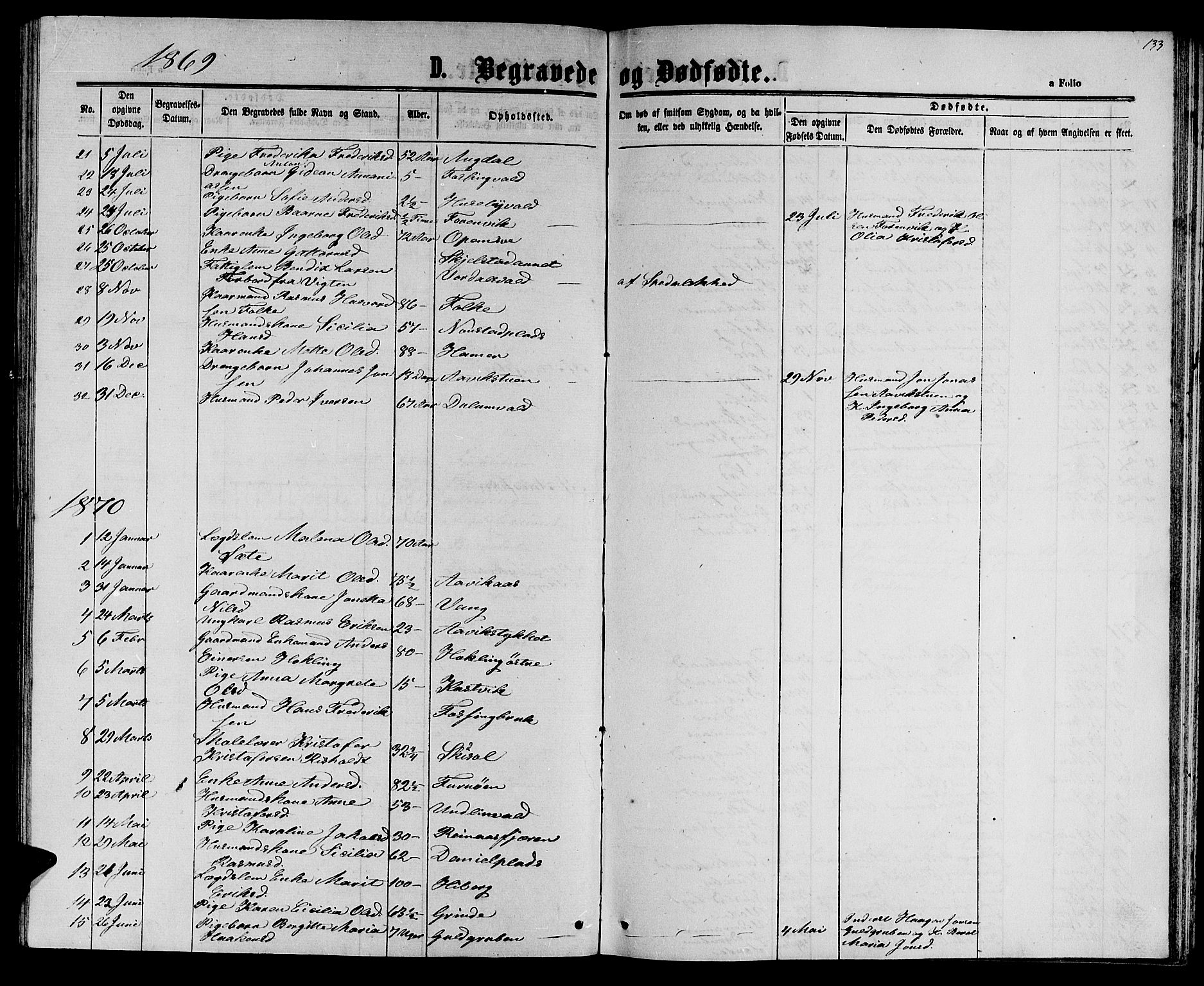 Ministerialprotokoller, klokkerbøker og fødselsregistre - Nord-Trøndelag, AV/SAT-A-1458/714/L0133: Parish register (copy) no. 714C02, 1865-1877, p. 133