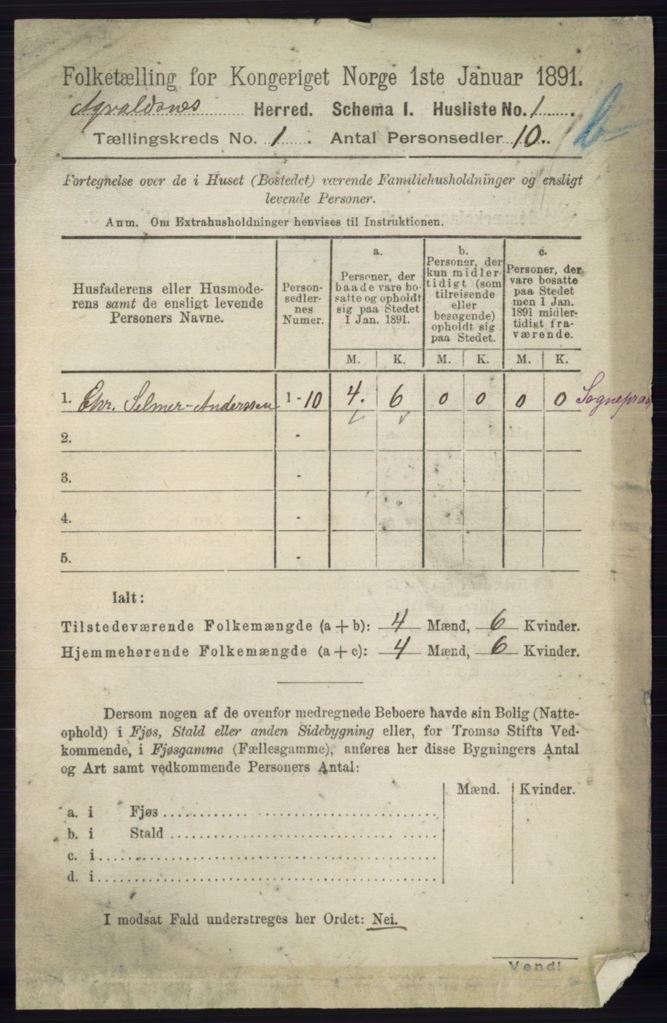 RA, 1891 census for 1147 Avaldsnes, 1891, p. 1129
