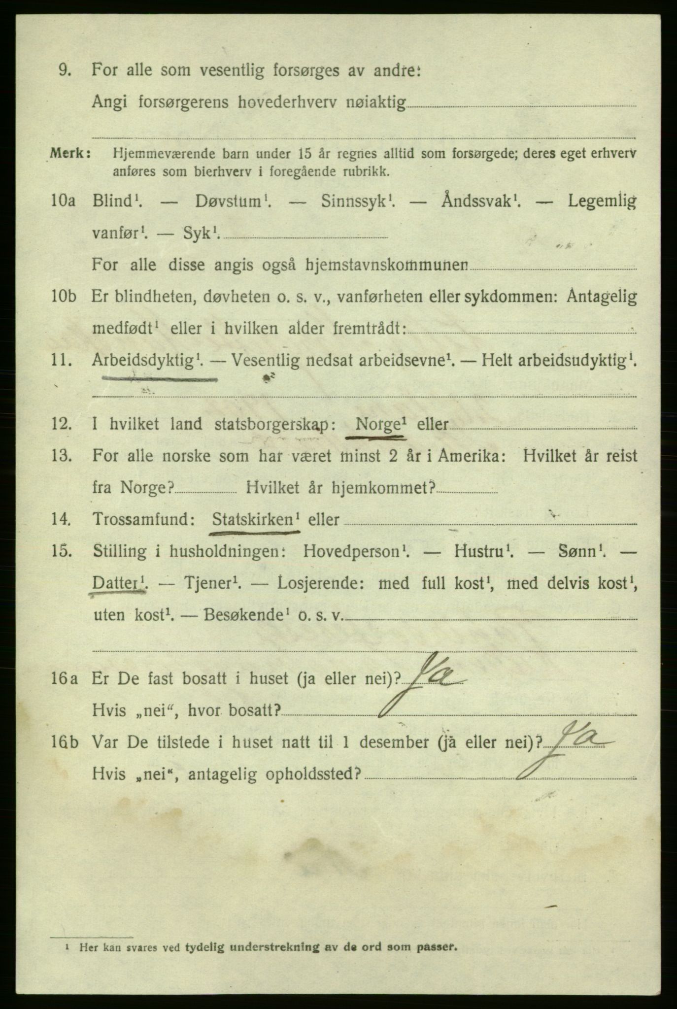 SAO, 1920 census for Fredrikshald, 1920, p. 16065