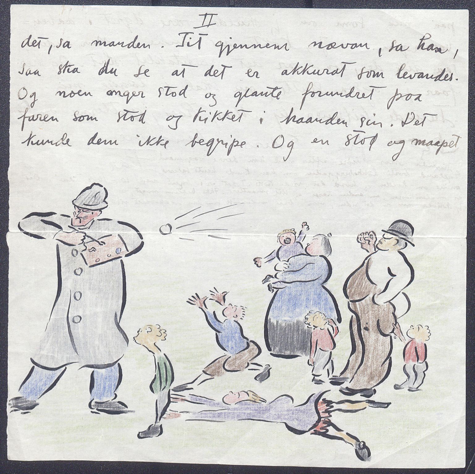 Harald Sohlberg, NMFK/NMFK-1057/D/L0001: Illustrerte brev fra Harald Sohlberg (1869-1935) til sønnen Dag Sohlberg, 1920-1928, p. 35