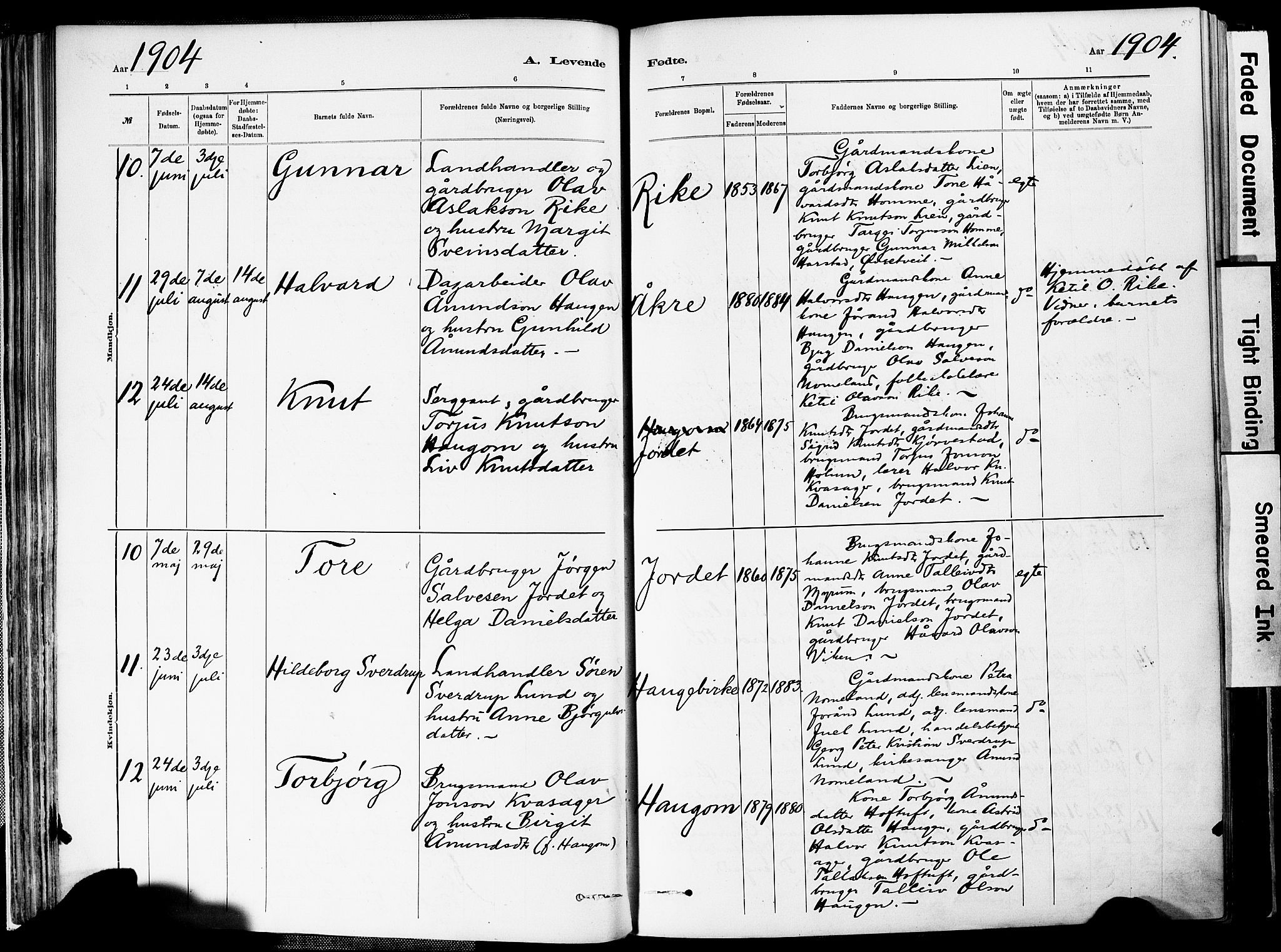 Valle sokneprestkontor, AV/SAK-1111-0044/F/Fa/Fac/L0009: Parish register (official) no. A 9, 1882-1913, p. 54