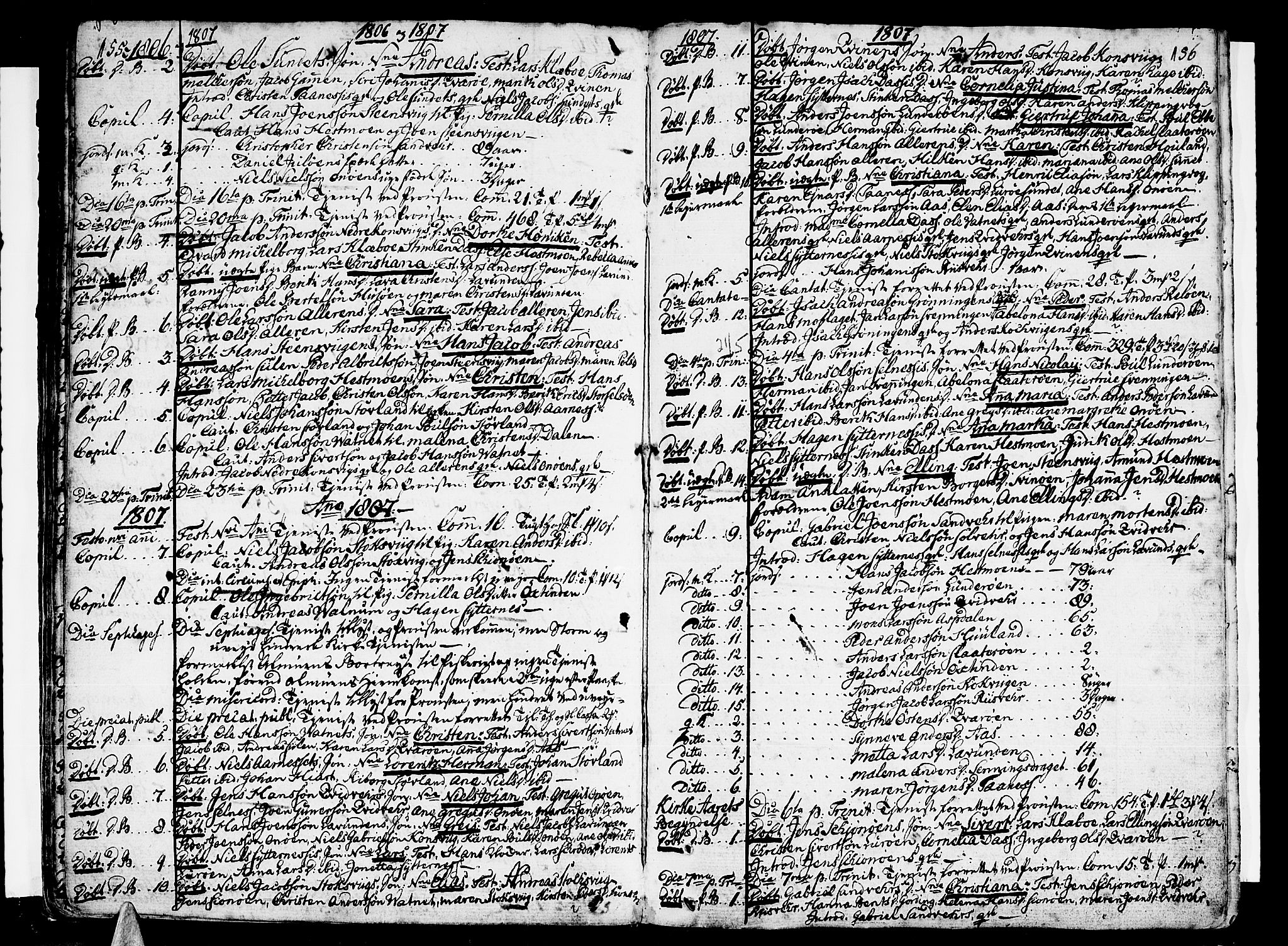 Ministerialprotokoller, klokkerbøker og fødselsregistre - Nordland, SAT/A-1459/839/L0563: Parish register (official) no. 839A01 /1, 1767-1824, p. 155-156