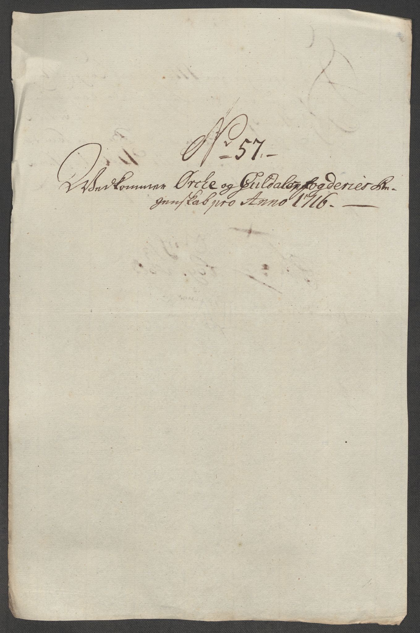 Rentekammeret inntil 1814, Reviderte regnskaper, Fogderegnskap, RA/EA-4092/R60/L3968: Fogderegnskap Orkdal og Gauldal, 1716, p. 111