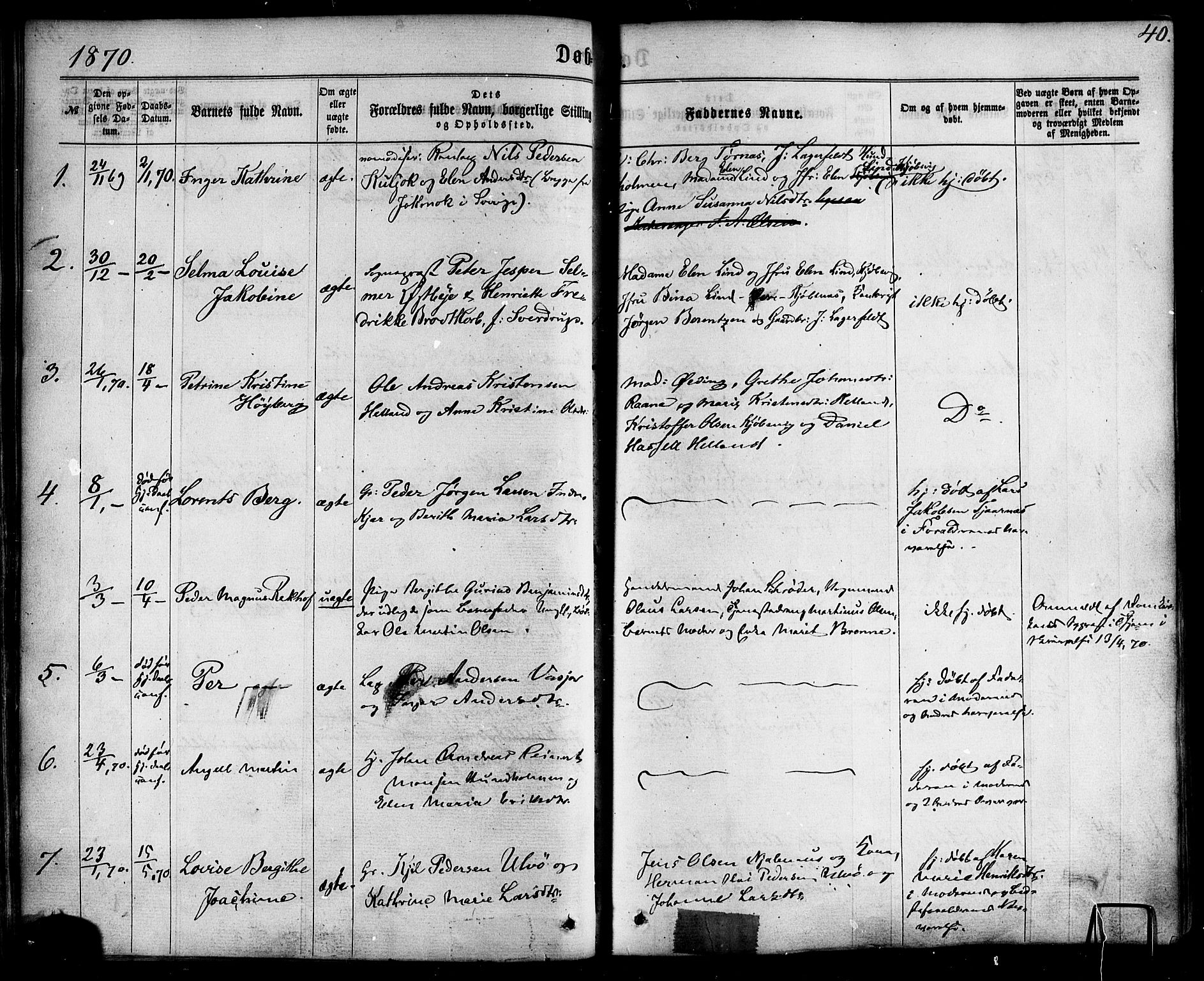 Ministerialprotokoller, klokkerbøker og fødselsregistre - Nordland, AV/SAT-A-1459/861/L0867: Parish register (official) no. 861A02, 1864-1878, p. 40