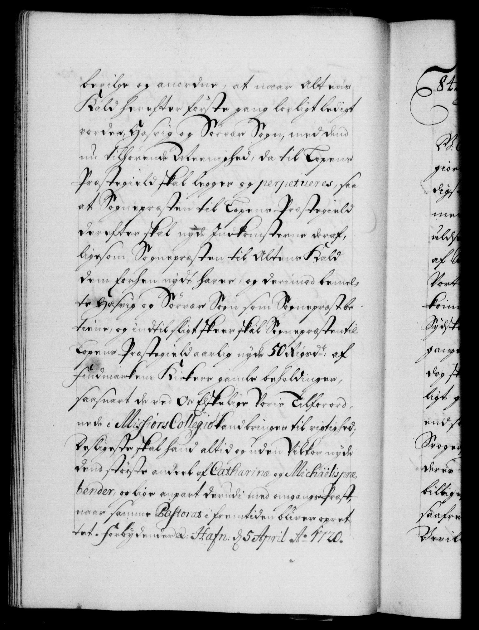 Danske Kanselli 1572-1799, RA/EA-3023/F/Fc/Fca/Fcaa/L0023: Norske registre, 1720-1722, p. 59b