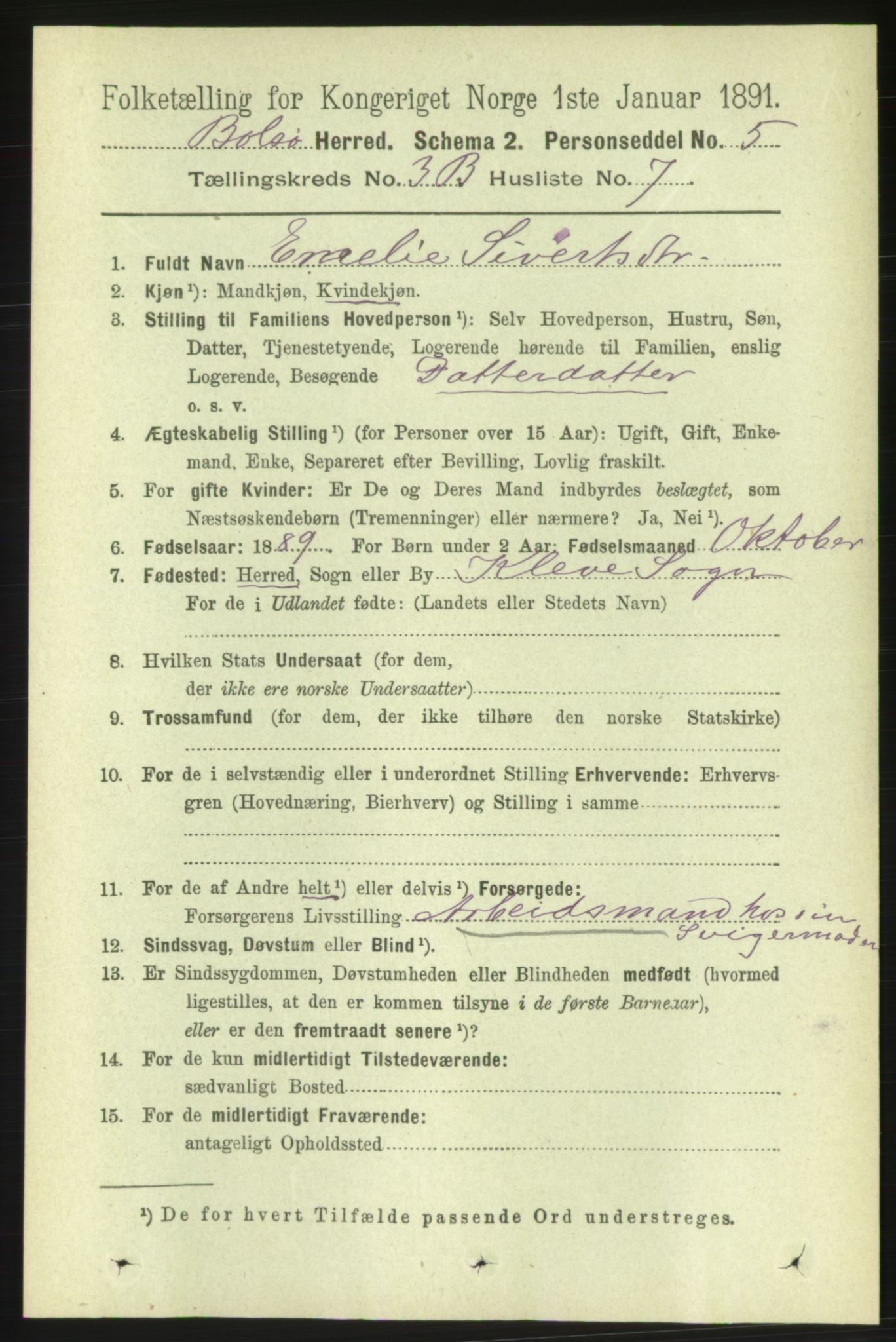 RA, 1891 census for 1544 Bolsøy, 1891, p. 2124