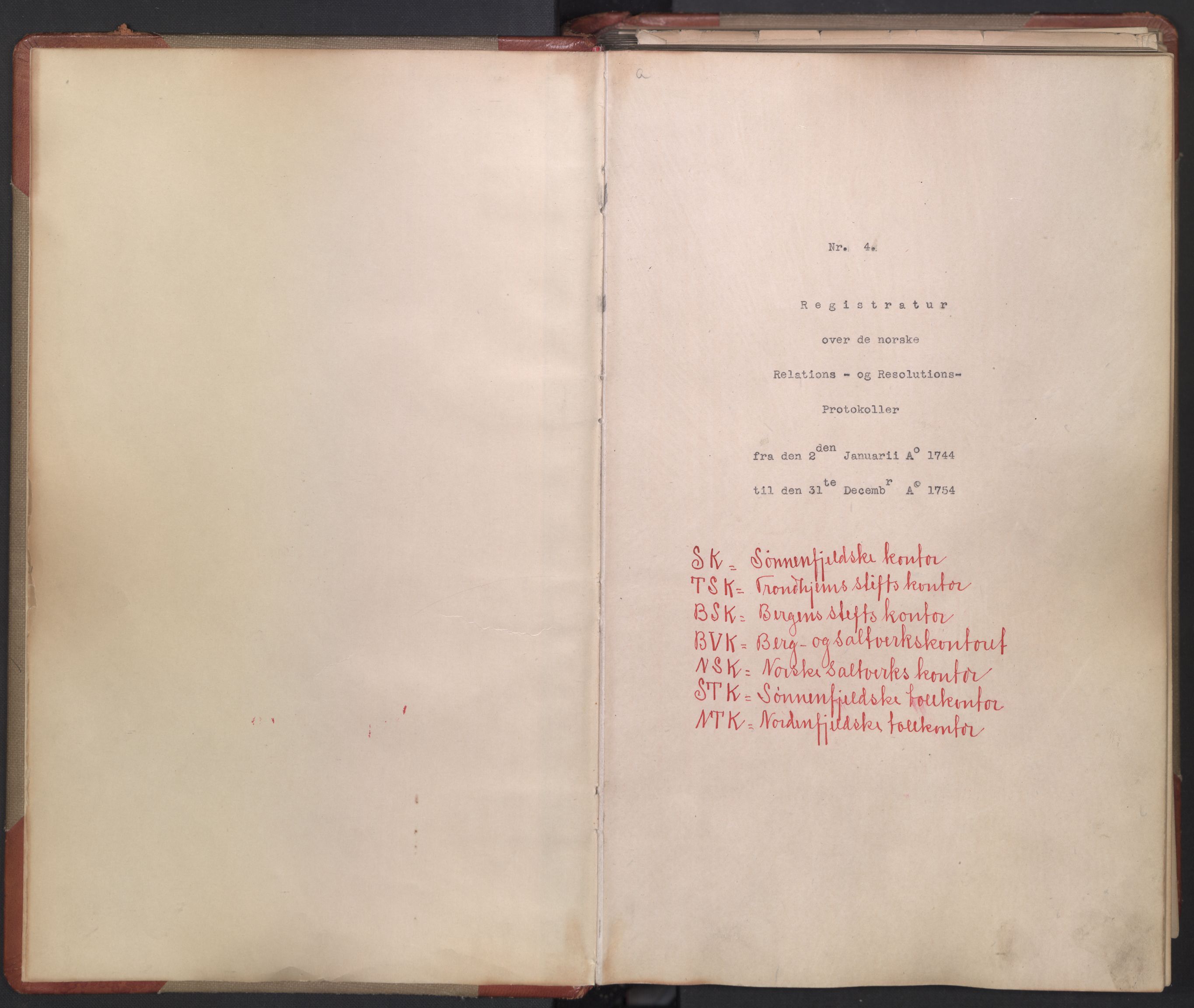 Avskriftsamlingen, RA/EA-4022/F/Fb/L0118: Registratur over norske Relasjons- og resolusjonsprotokoller, 1744-1754, p. 3
