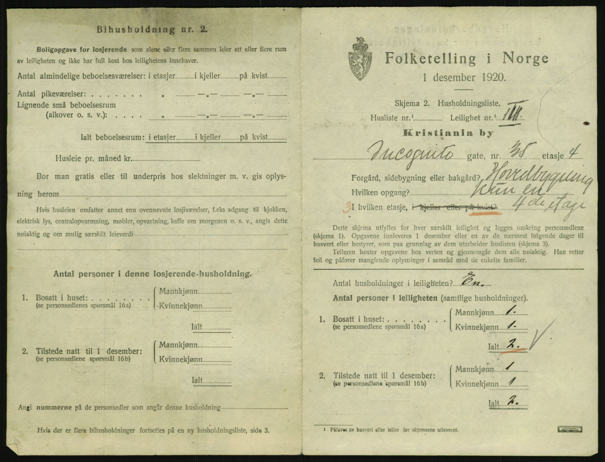 SAO, 1920 census for Kristiania, 1920, p. 45574