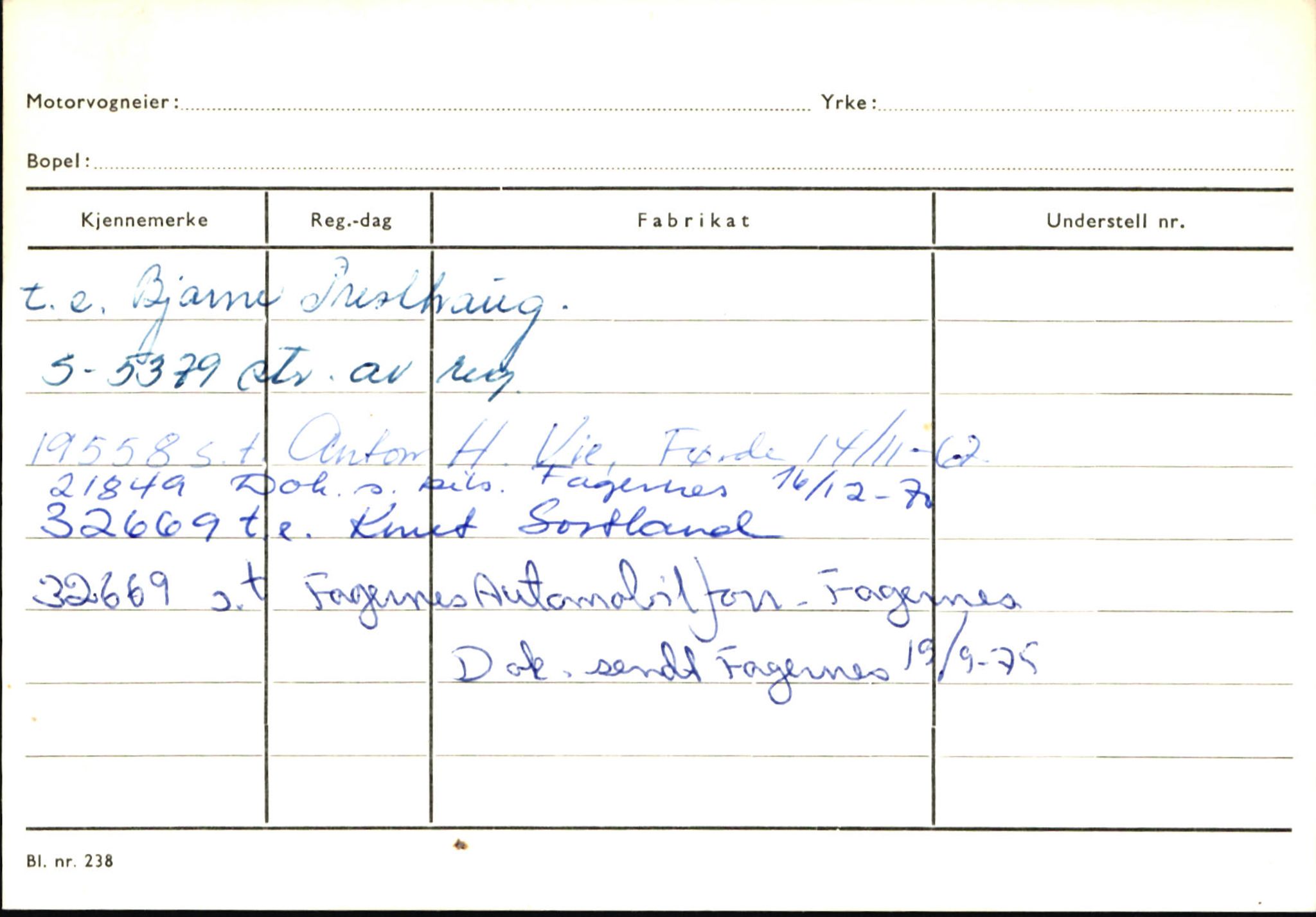 Statens vegvesen, Sogn og Fjordane vegkontor, SAB/A-5301/4/F/L0146: Registerkort Årdal R-Å samt diverse kort, 1945-1975, p. 313