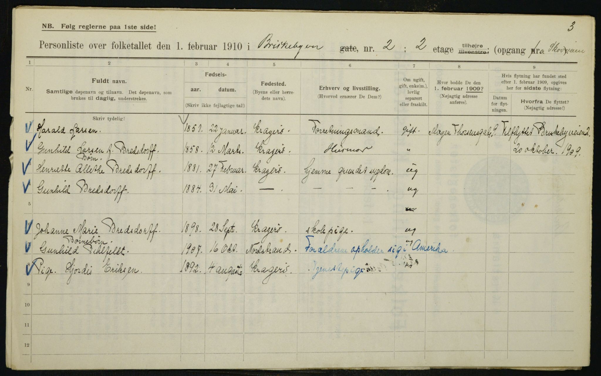 OBA, Municipal Census 1910 for Kristiania, 1910, p. 8820