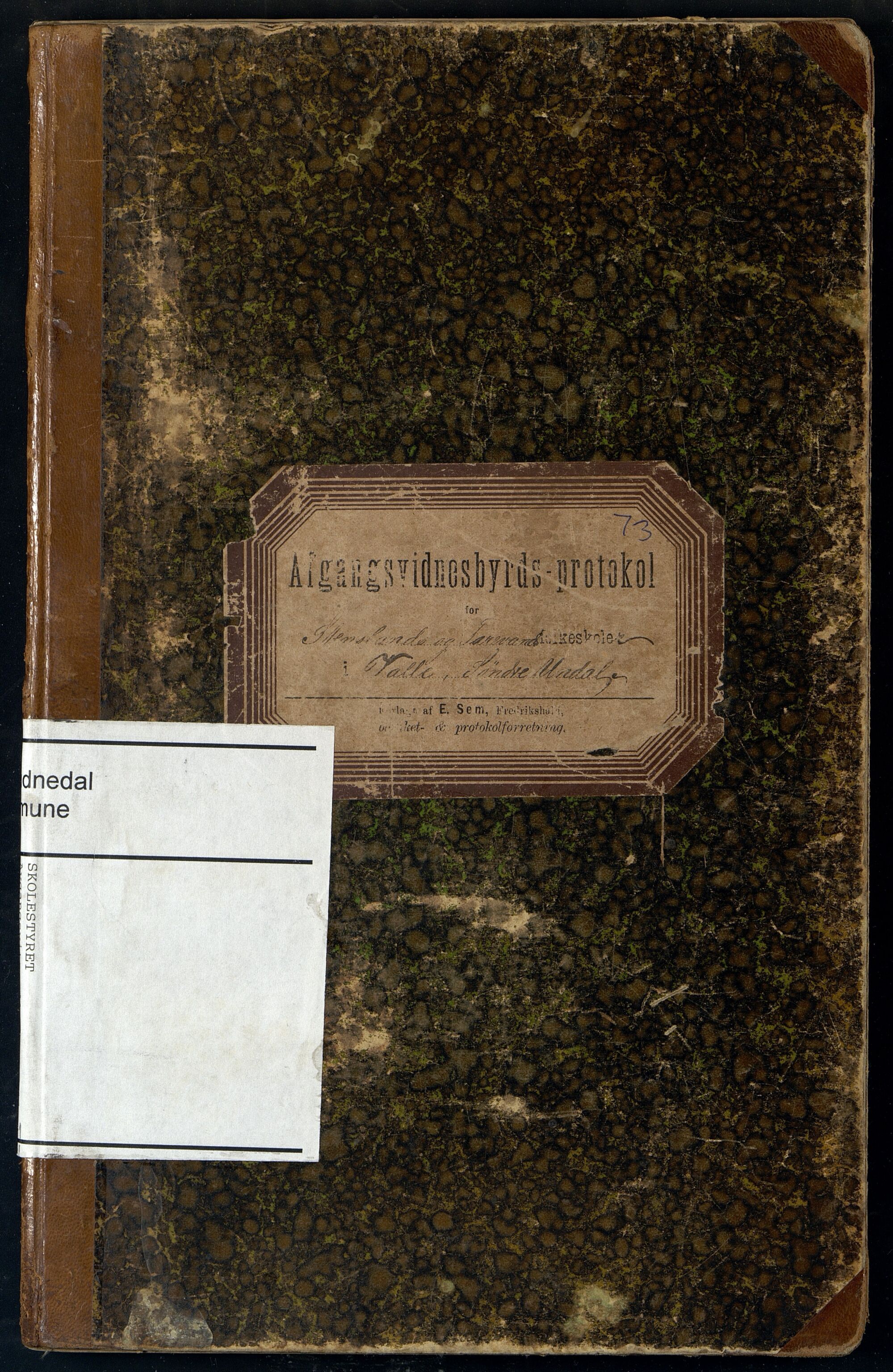 Sør-Audnedal kommune - Stensland Skole, ARKSOR/1029SØ564/F/L0001: Avgangsvitnemålsprotokoll, 1893-1928