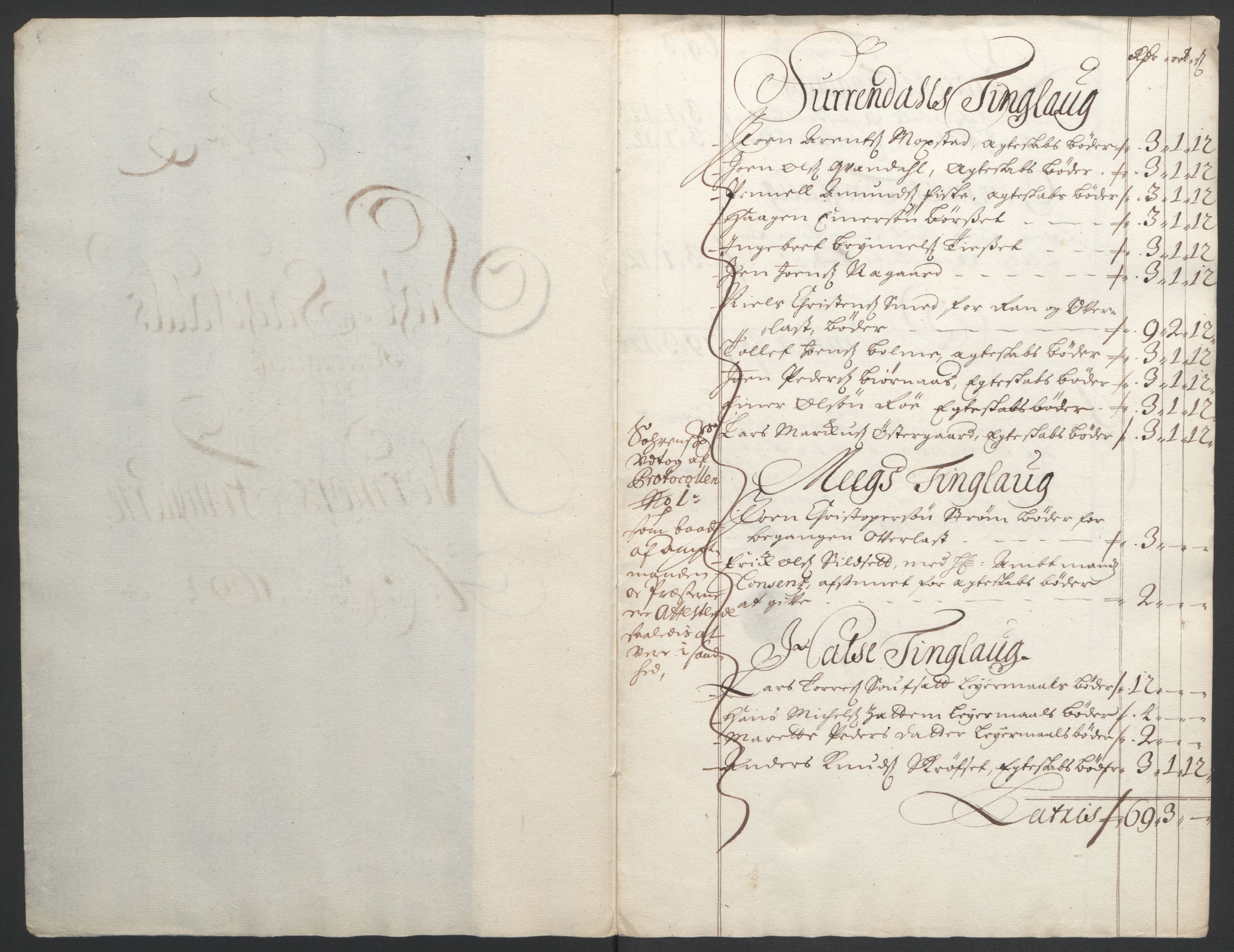 Rentekammeret inntil 1814, Reviderte regnskaper, Fogderegnskap, RA/EA-4092/R56/L3735: Fogderegnskap Nordmøre, 1692-1693, p. 172