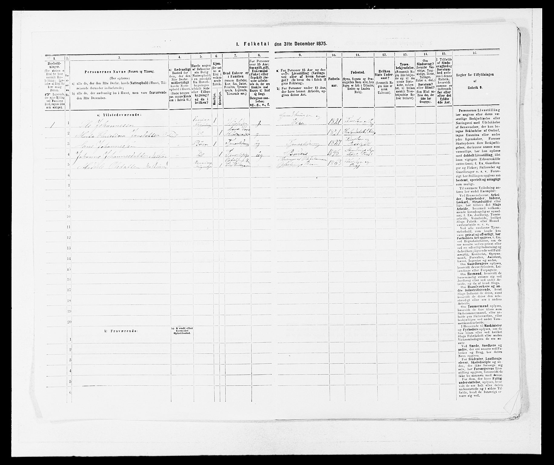 SAB, 1875 census for 1241P Fusa, 1875, p. 218