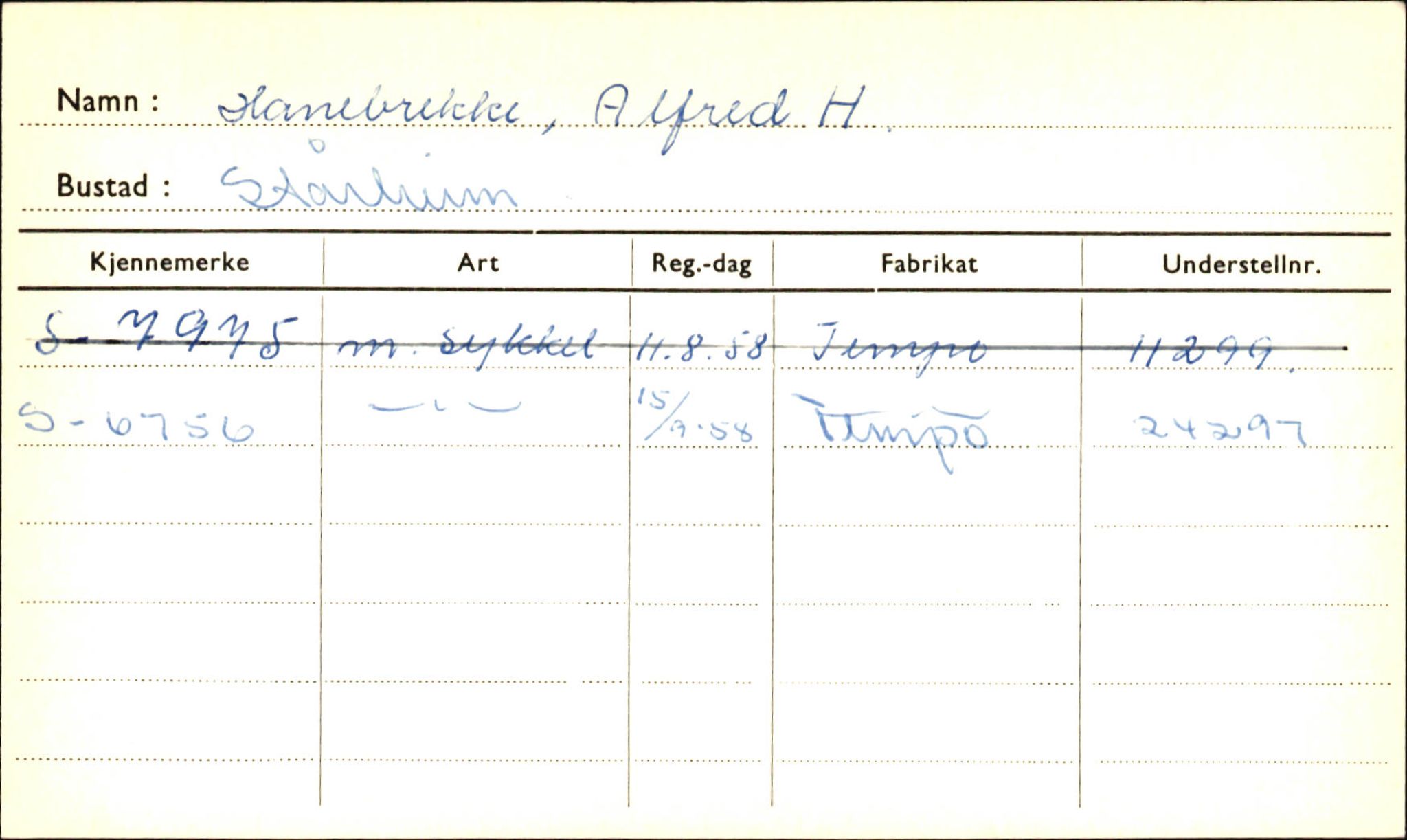 Statens vegvesen, Sogn og Fjordane vegkontor, SAB/A-5301/4/F/L0001A: Eigarregister Fjordane til 1.6.1961, 1930-1961, p. 110