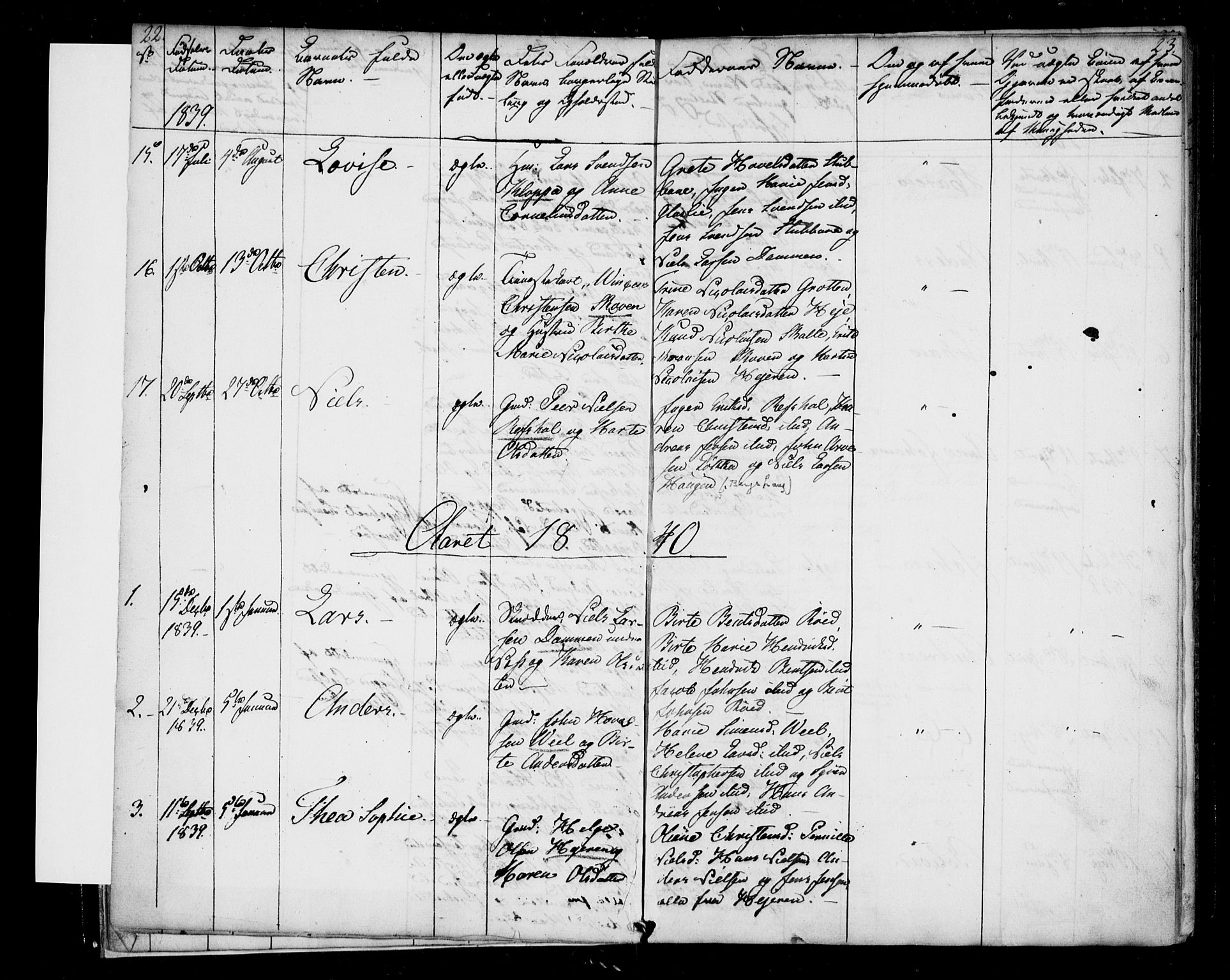 Borge prestekontor Kirkebøker, AV/SAO-A-10903/F/Fb/L0001: Parish register (official) no. II 1, 1836-1852, p. 22-23