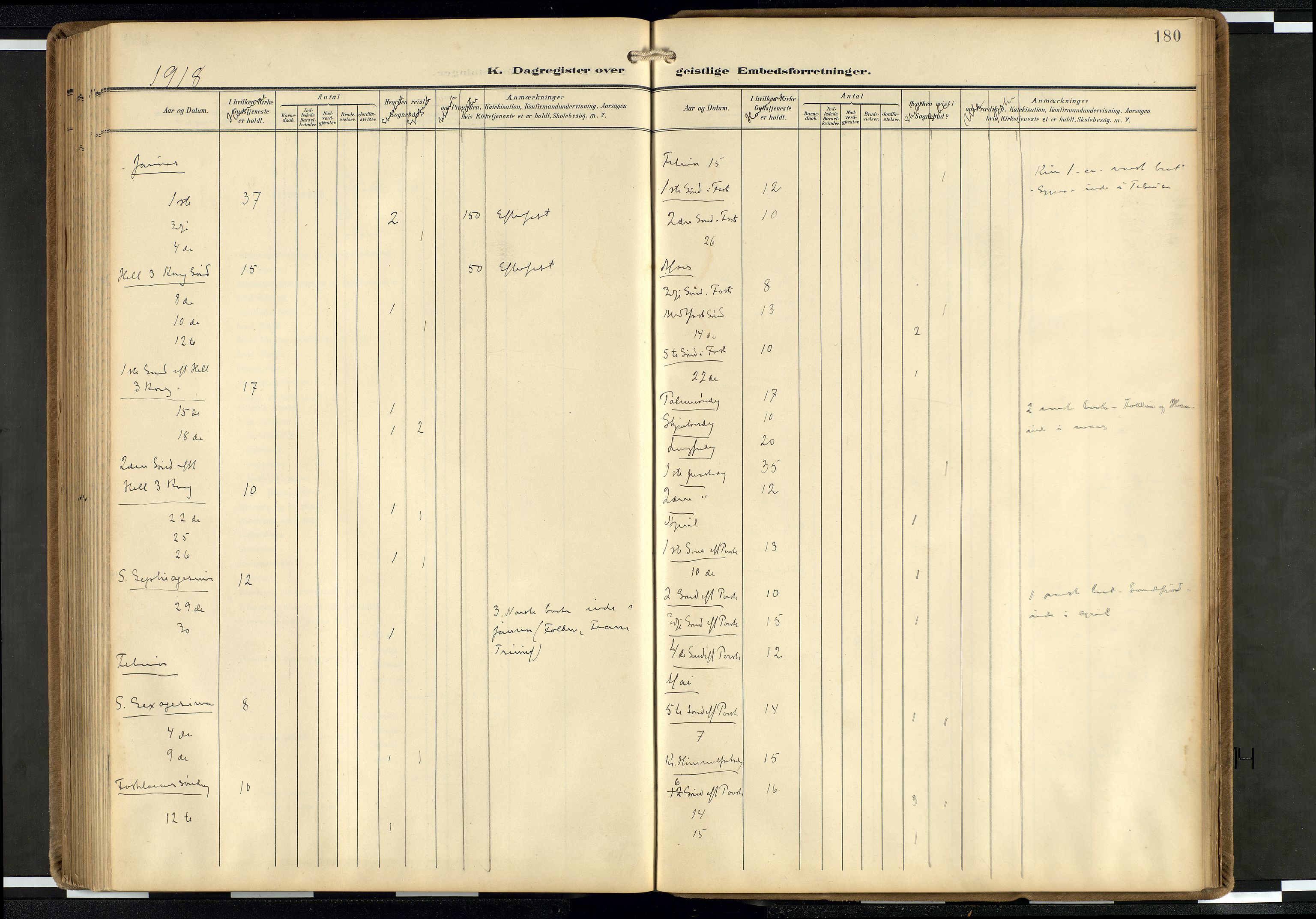 Den norske sjømannsmisjon i utlandet/Hollandske havner (Amsterdam-Rotterdam-Europort), AV/SAB-SAB/PA-0106/H/Ha/Haa/L0003: Parish register (official) no. A 3, 1908-1927, p. 179b-180a