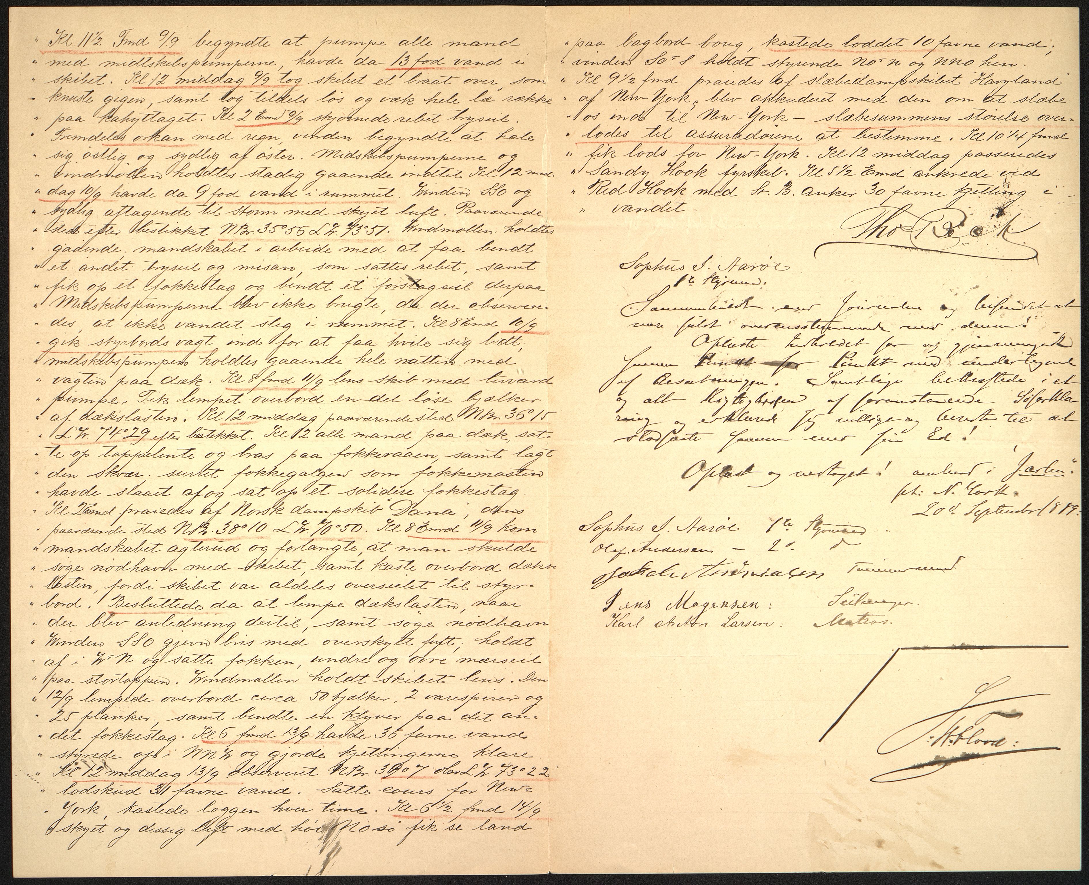 Pa 63 - Østlandske skibsassuranceforening, VEMU/A-1079/G/Ga/L0023/0001: Havaridokumenter / Carl Johan, Titania, Norrøna, Thor, Try, Louise, 1888, p. 52