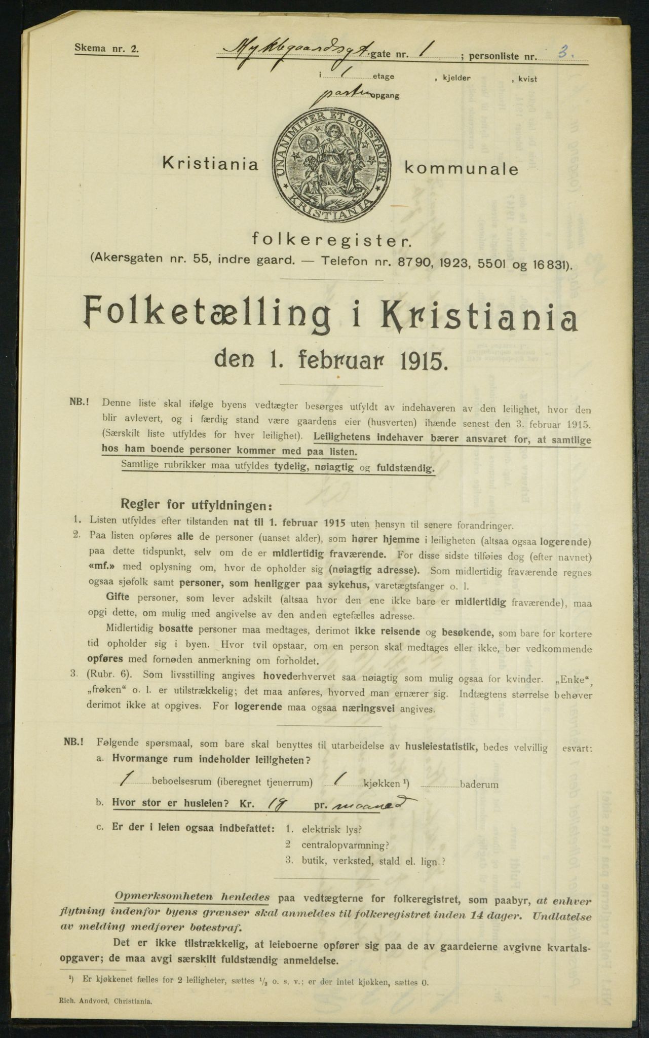 OBA, Municipal Census 1915 for Kristiania, 1915, p. 67647