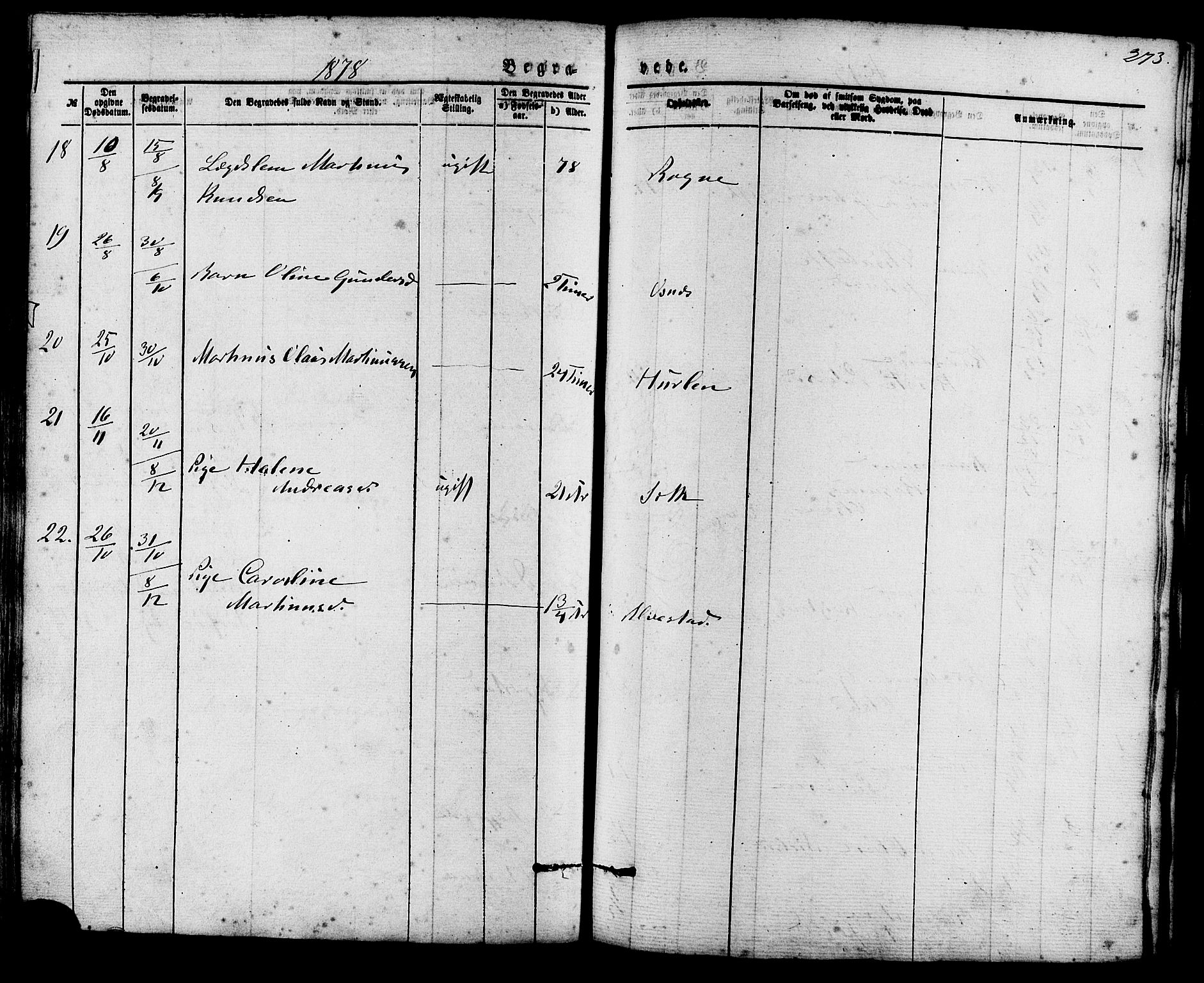 Ministerialprotokoller, klokkerbøker og fødselsregistre - Møre og Romsdal, AV/SAT-A-1454/536/L0500: Parish register (official) no. 536A09, 1876-1889, p. 273