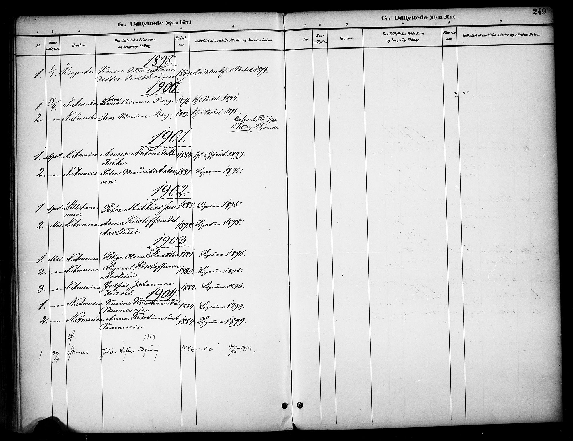Vardal prestekontor, SAH/PREST-100/H/Ha/Haa/L0012: Parish register (official) no. 12, 1893-1904, p. 249