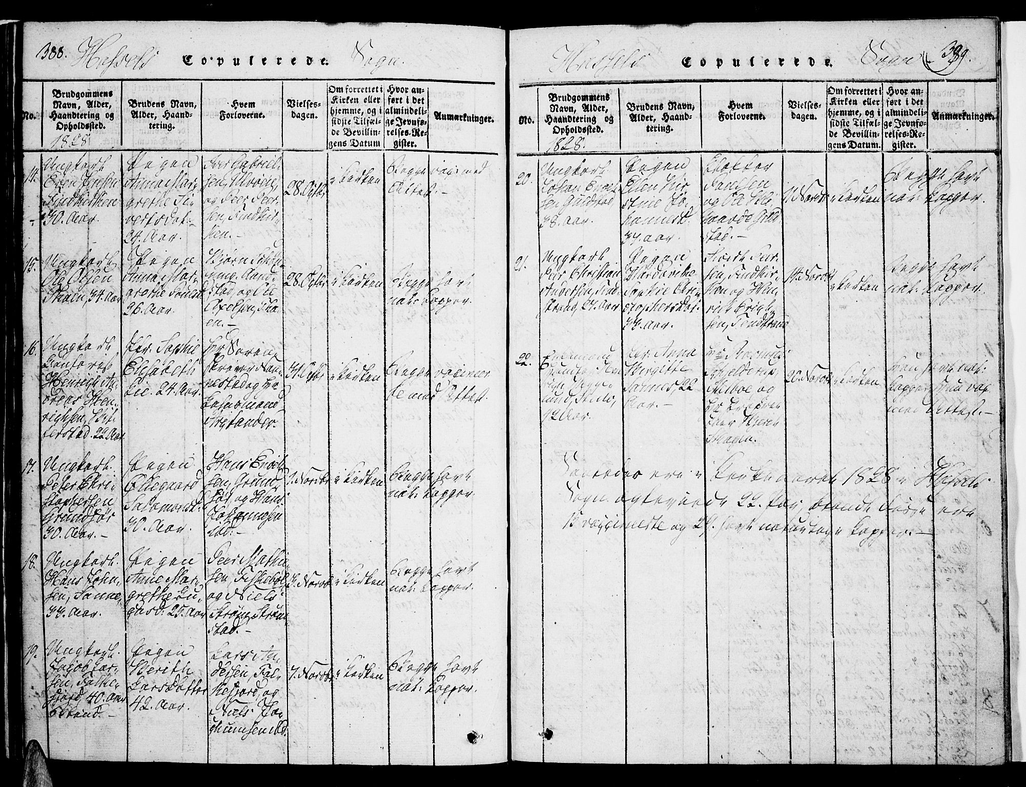 Ministerialprotokoller, klokkerbøker og fødselsregistre - Nordland, AV/SAT-A-1459/888/L1237: Parish register (official) no. 888A05 /1, 1820-1836, p. 388-389