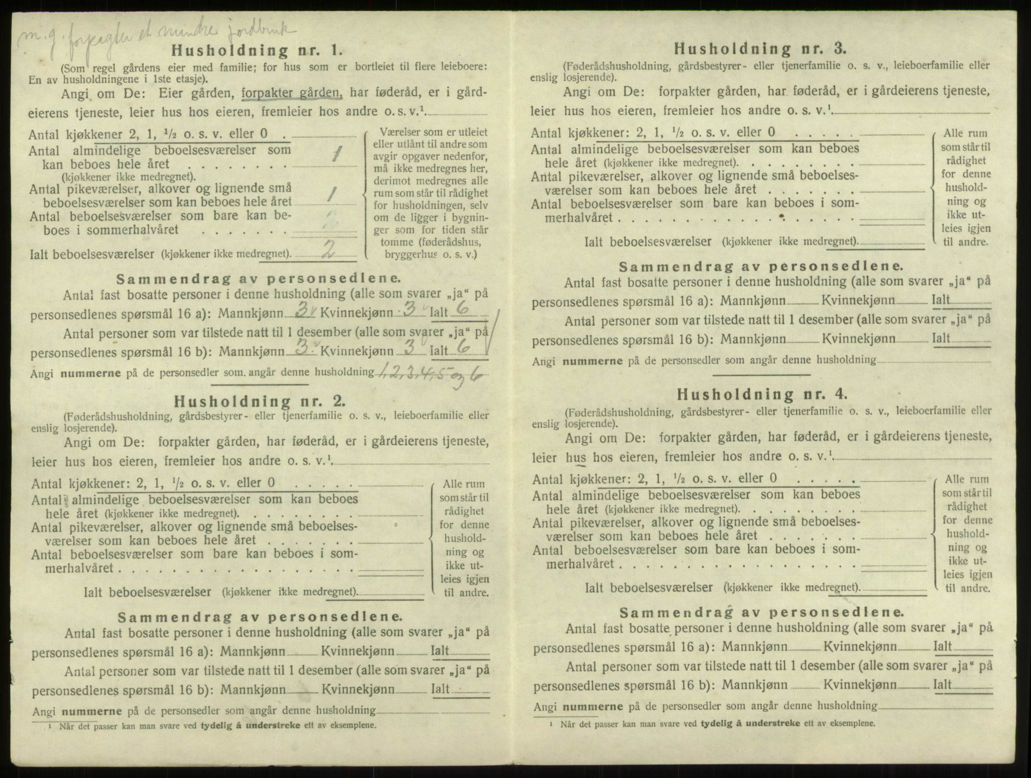 SAB, 1920 census for Breim, 1920, p. 64