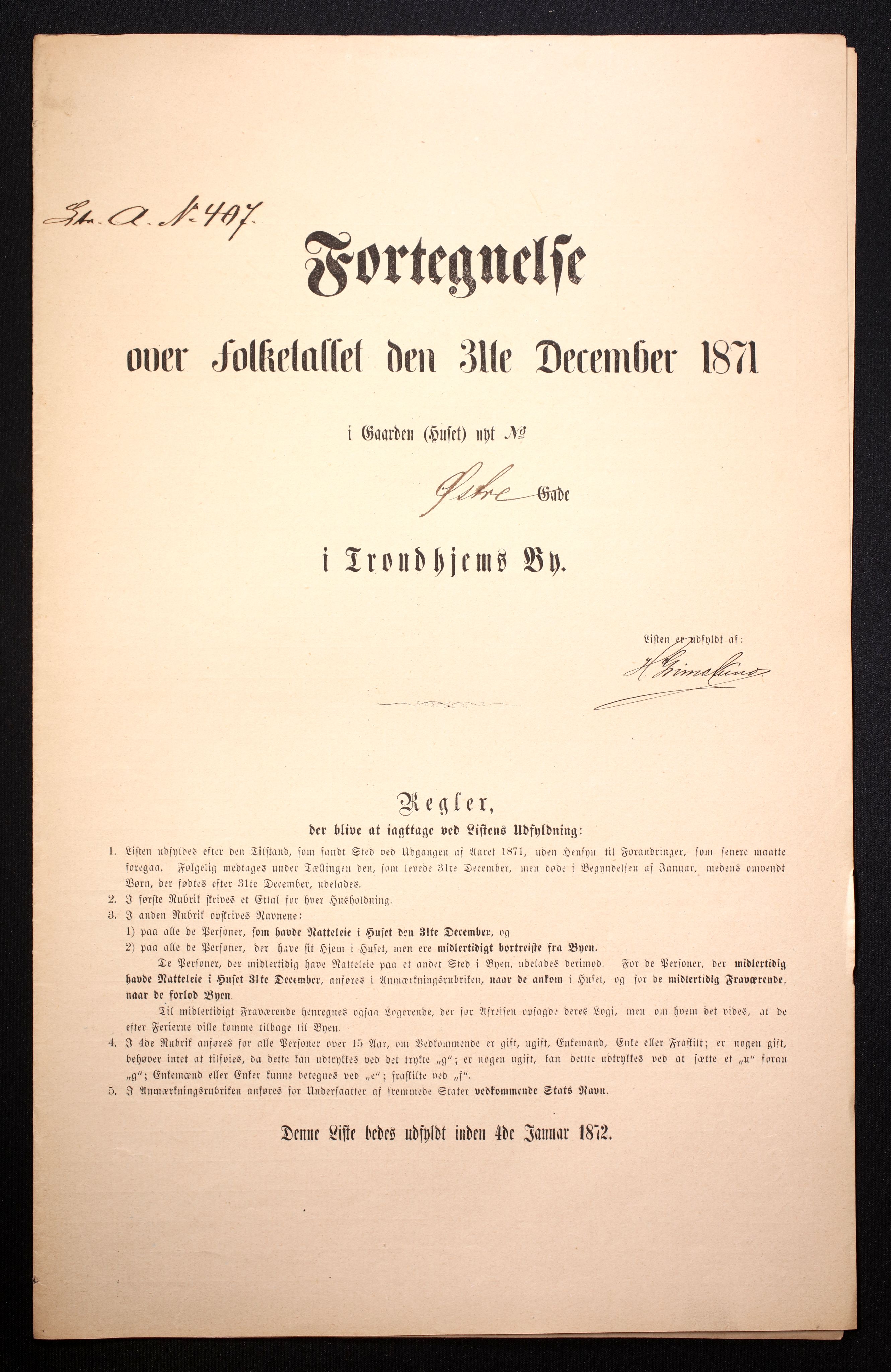 RA, 1871 census for 1601 Trondheim, 1870-1871, p. 276