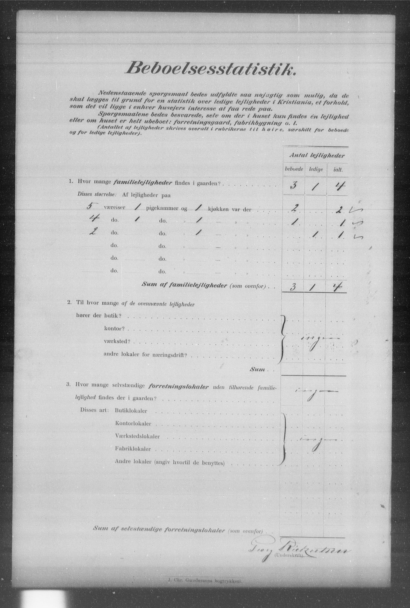 OBA, Municipal Census 1903 for Kristiania, 1903, p. 12724