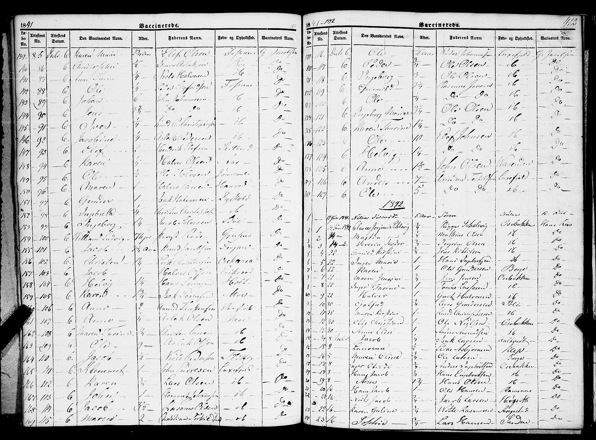 Gjerpen kirkebøker, SAKO/A-265/F/Fa/L0007b: Parish register (official) no. I 7B, 1834-1857, p. 412