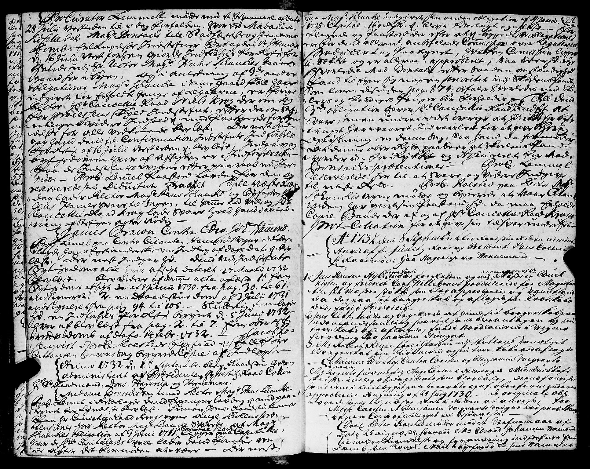 Trondheim magistrat, SAT/A-4372/A/Aa/L0013: Rådstueprotokoller, 1725-1738, p. 211