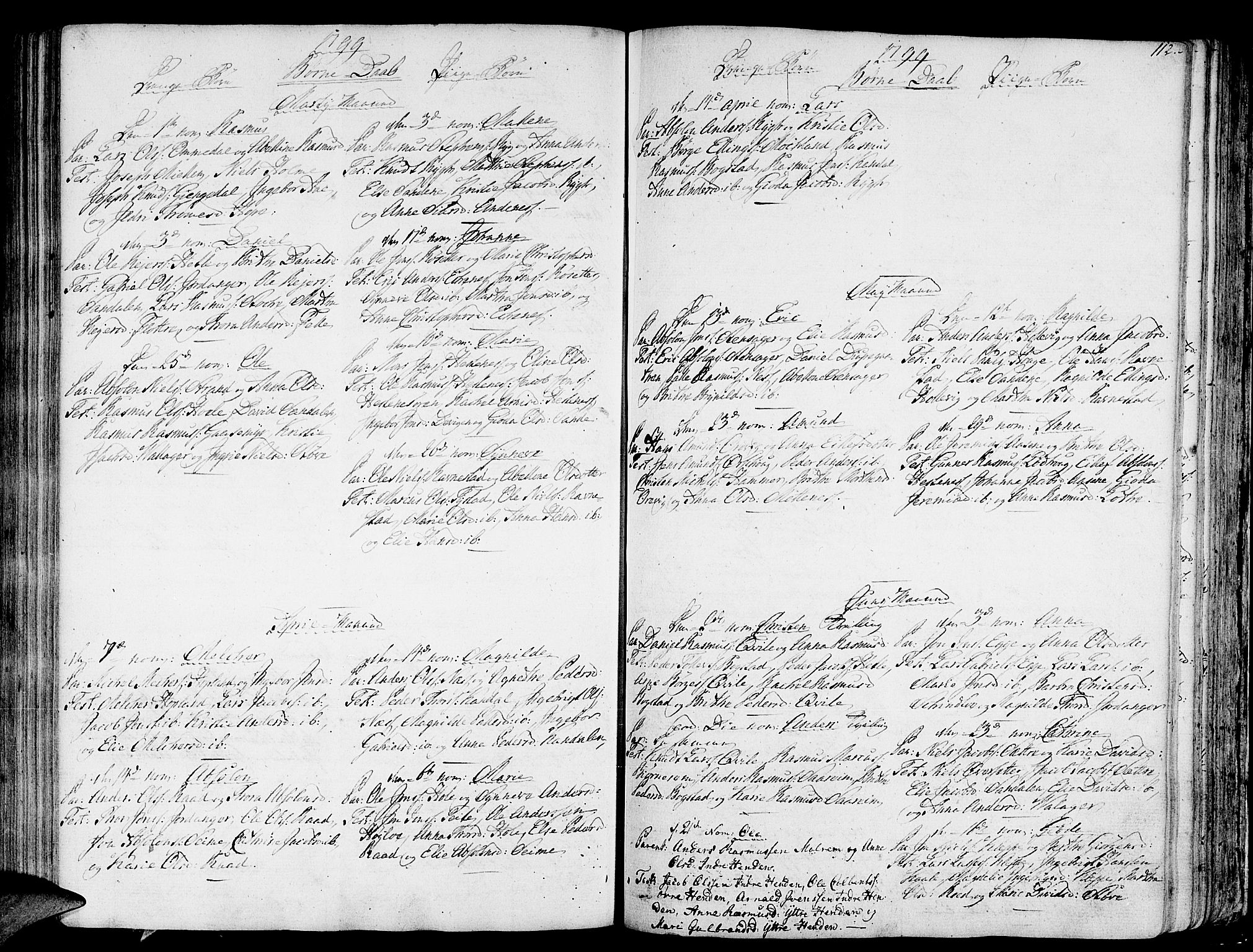 Gloppen sokneprestembete, SAB/A-80101/H/Haa/Haaa/L0005: Parish register (official) no. A 5, 1785-1815, p. 112