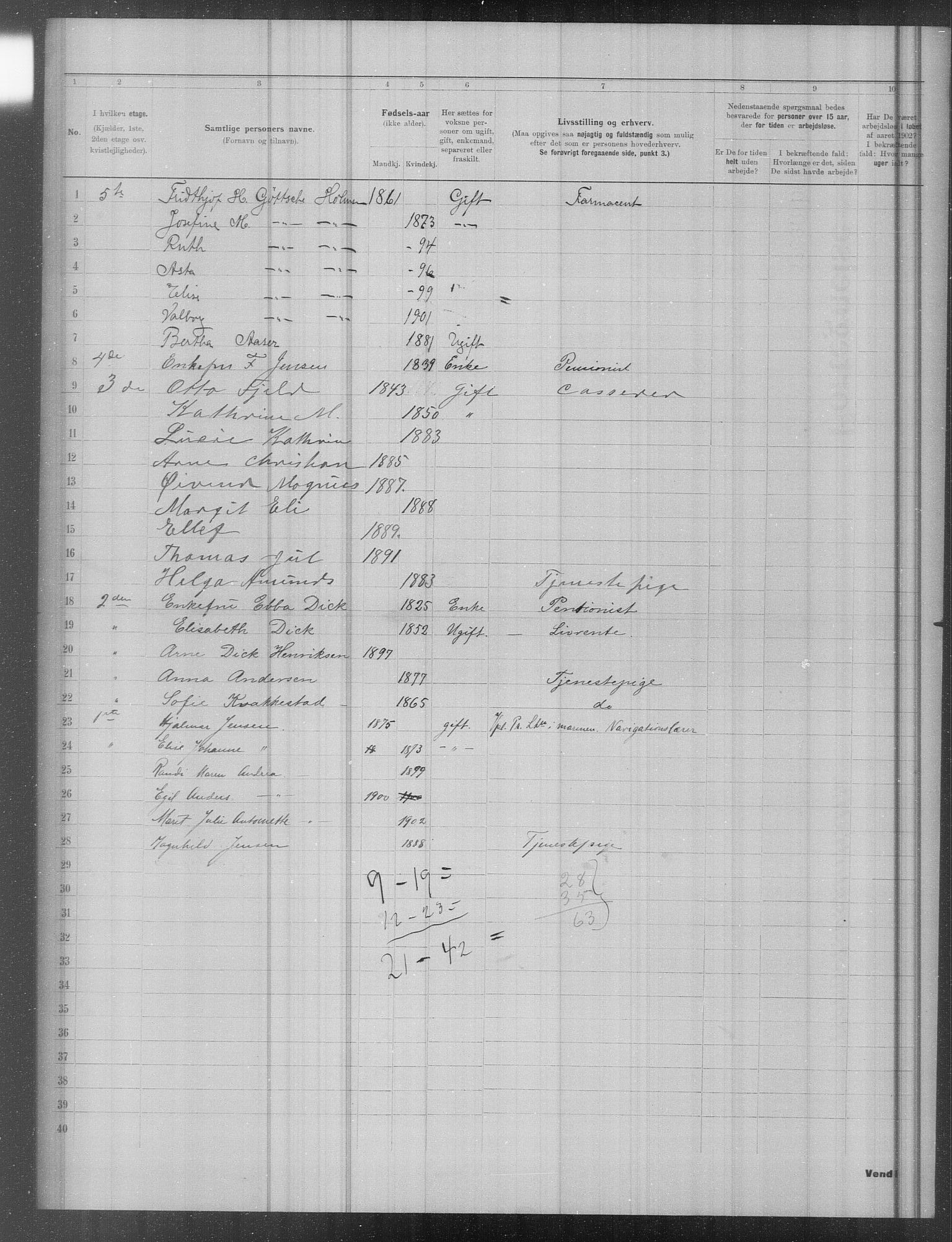 OBA, Municipal Census 1902 for Kristiania, 1902, p. 18378