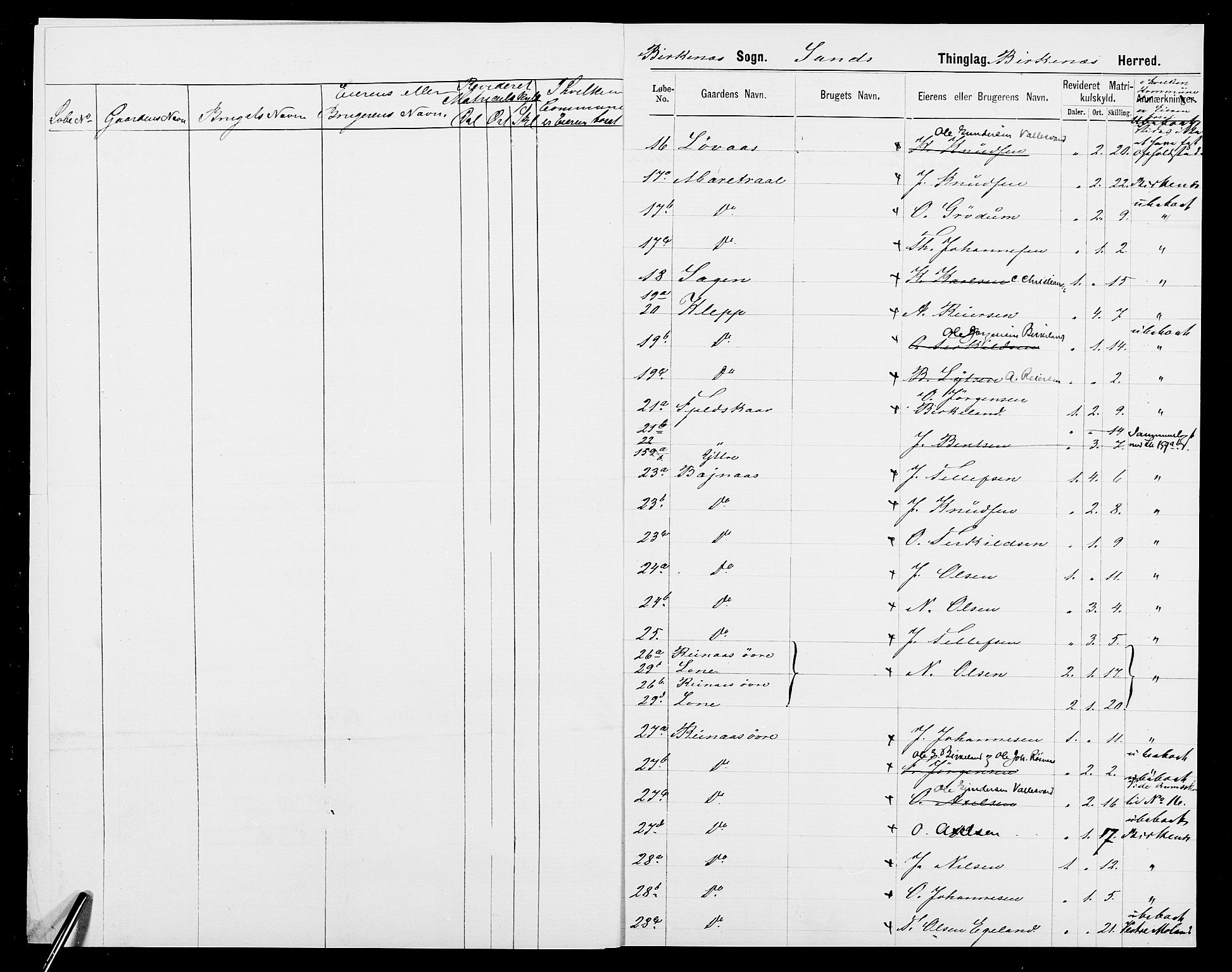 SAK, 1875 census for 1013P Tveit, 1875, p. 30