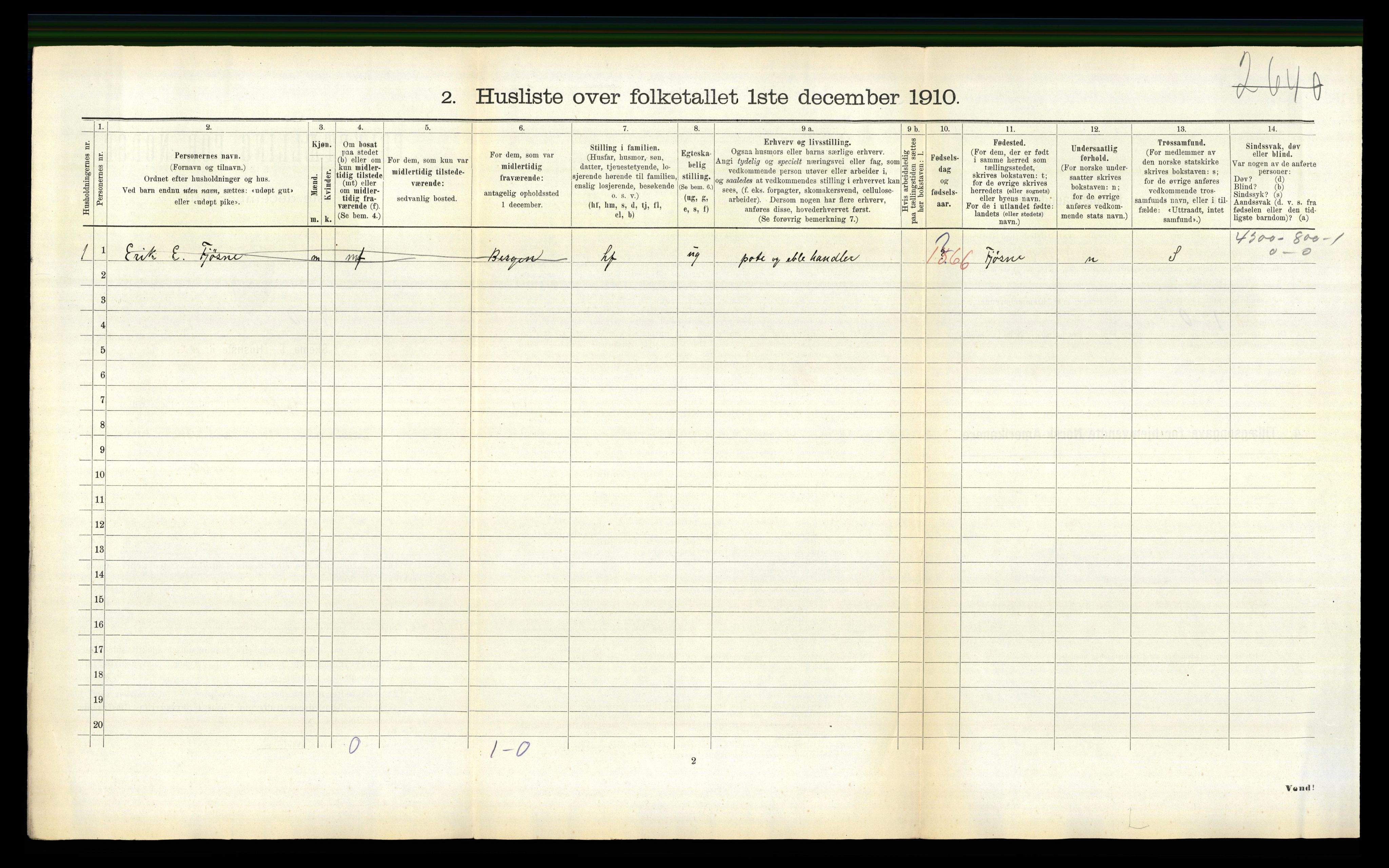 RA, 1910 census for Luster, 1910, p. 594