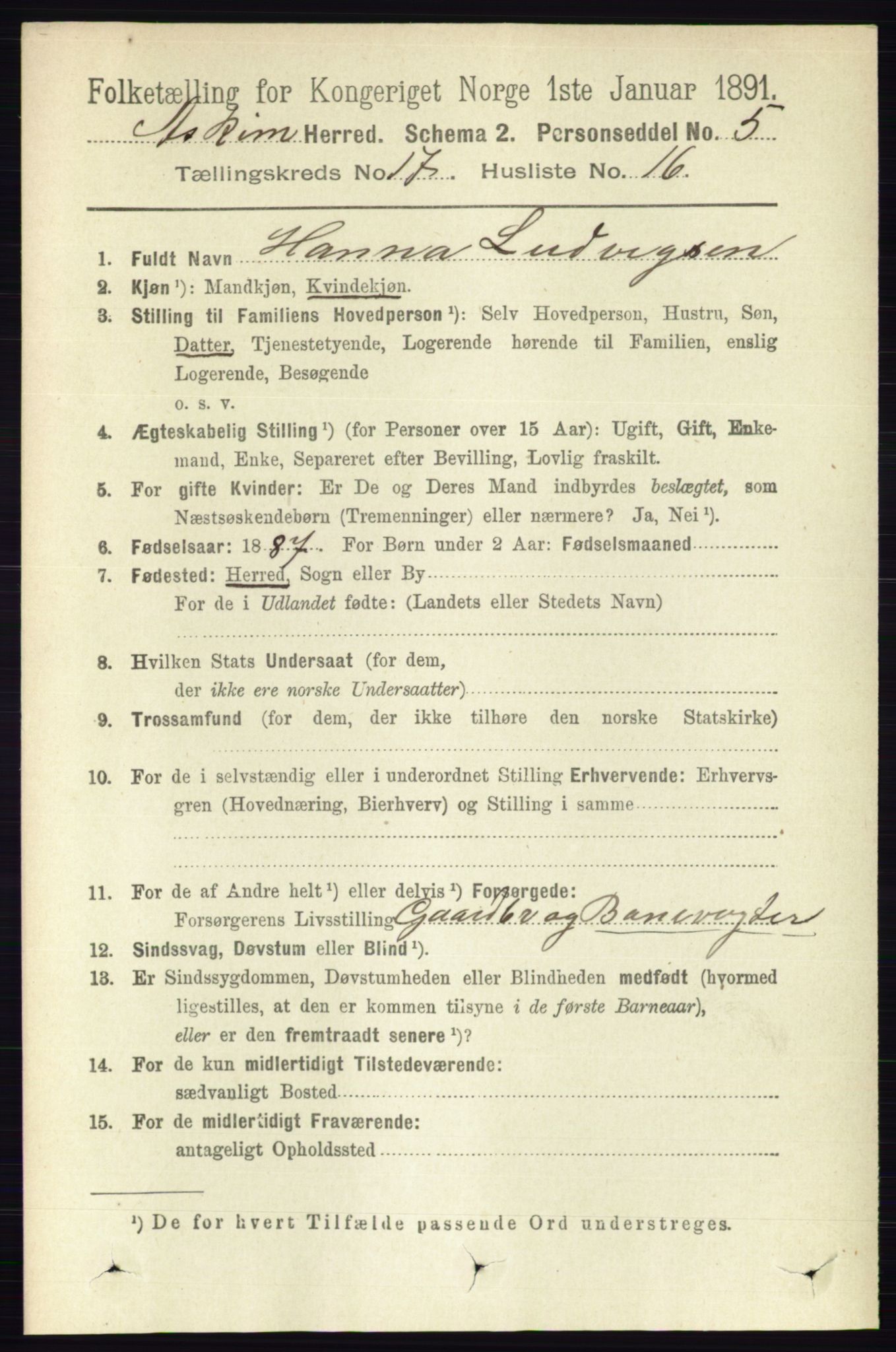 RA, 1891 census for 0124 Askim, 1891, p. 2944